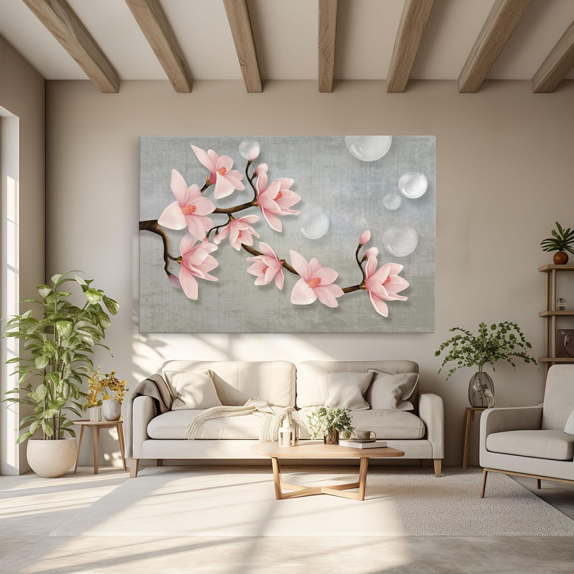 Vászonkép Pink Magnolia mockup 6