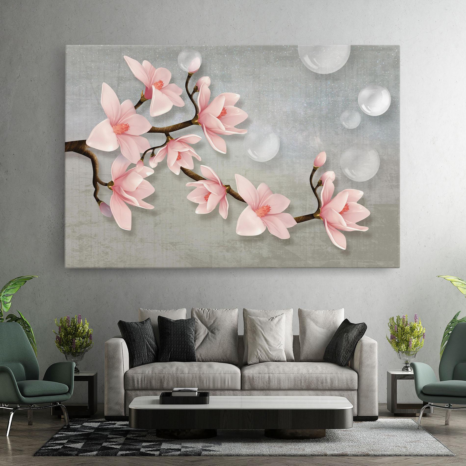 Vászonkép Pink Magnolia mockup 7