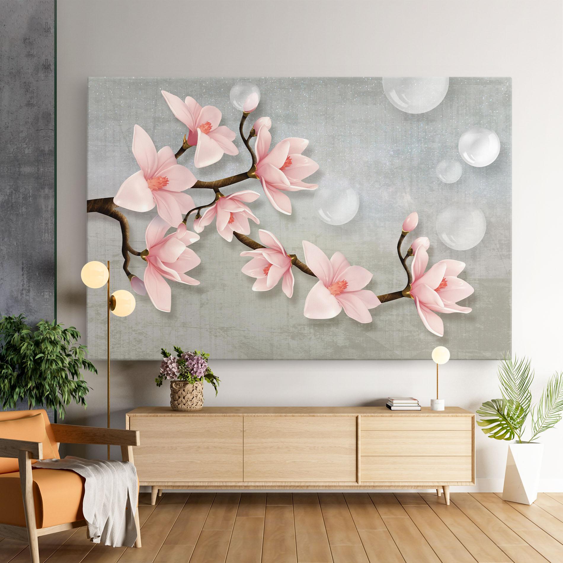Vászonkép Pink Magnolia mockup 9
