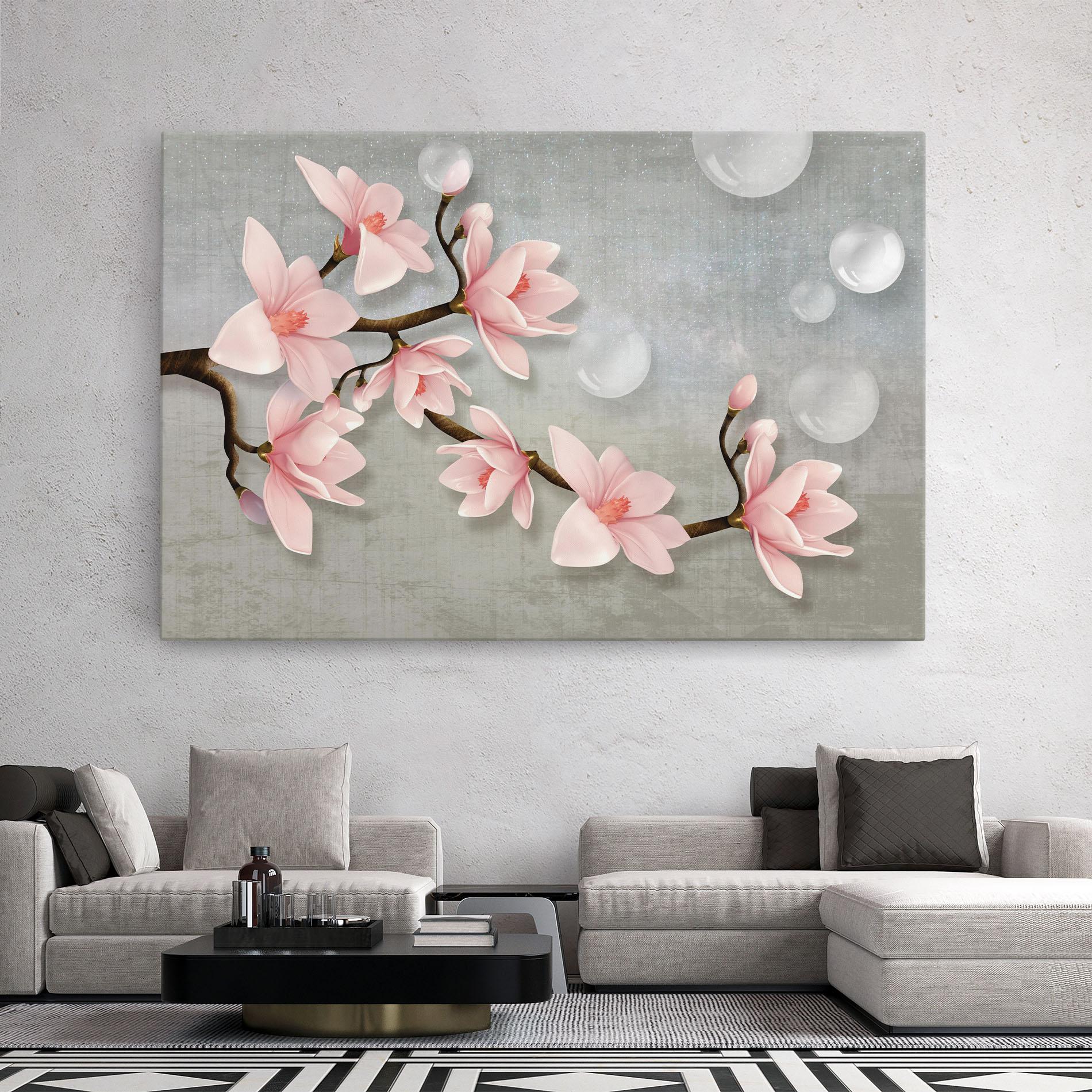 Vászonkép Pink Magnolia mockup 2