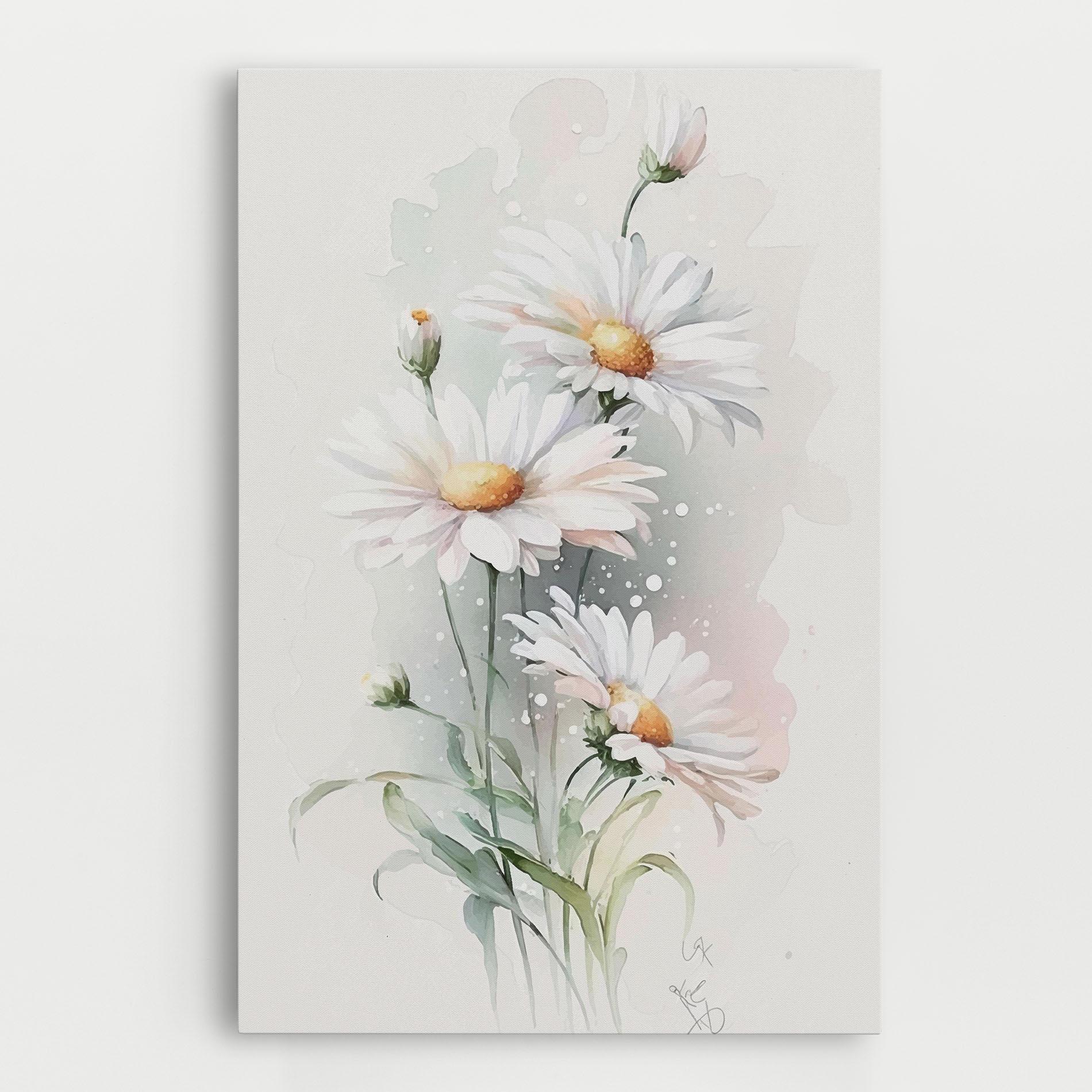 Vászonkép Dreamy White Daisy mockup 0