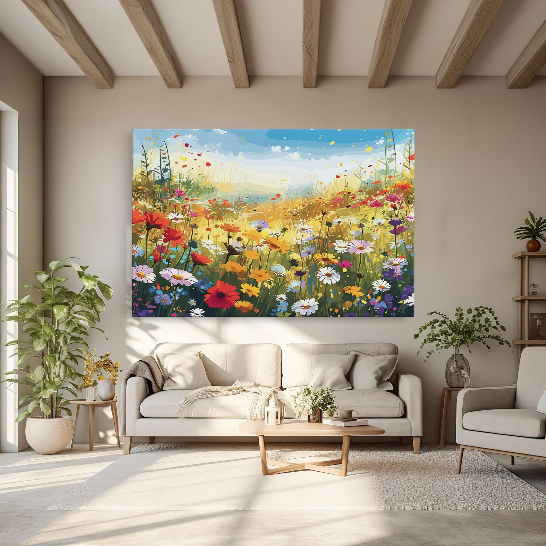 Vászonkép Colorful Daisy Mix mockup 6