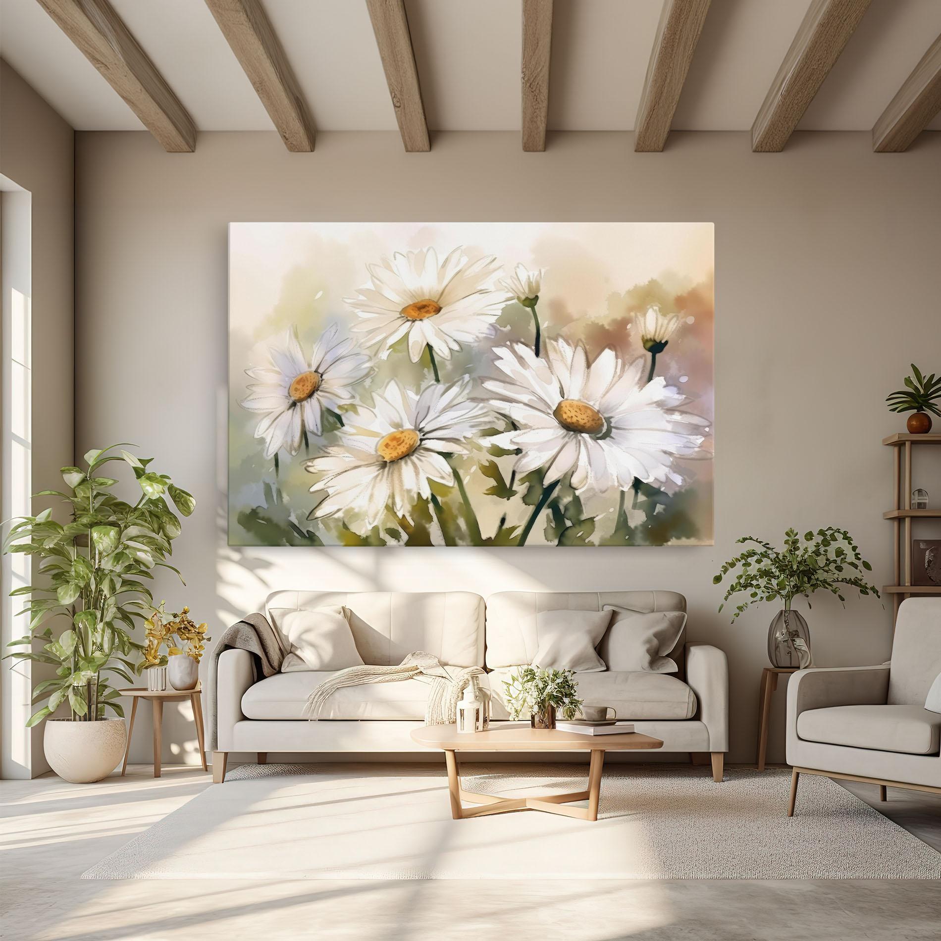 Vászonkép Daisy Painting mockup 6