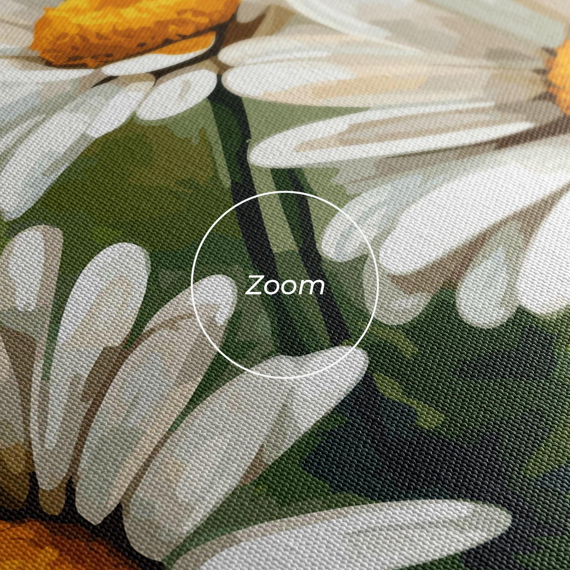 Vászonkép Grey White Daisy mockup 3