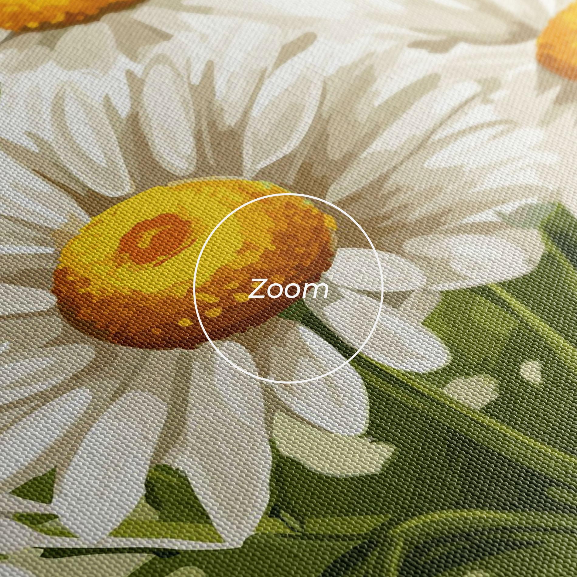 Vászonkép White Grey Daisy mockup 3