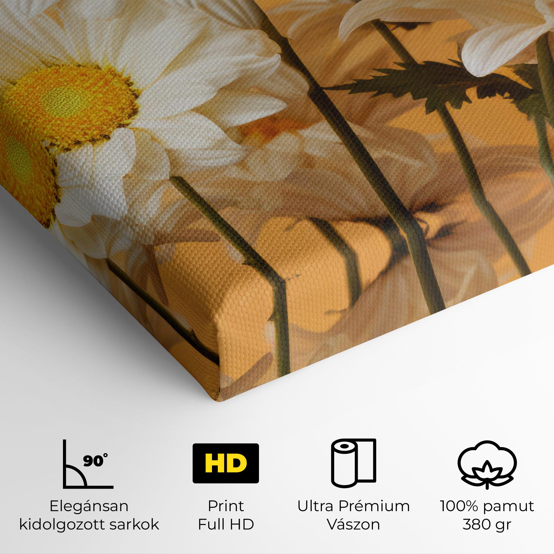 Vászonkép Daisy On Orange mockup 4