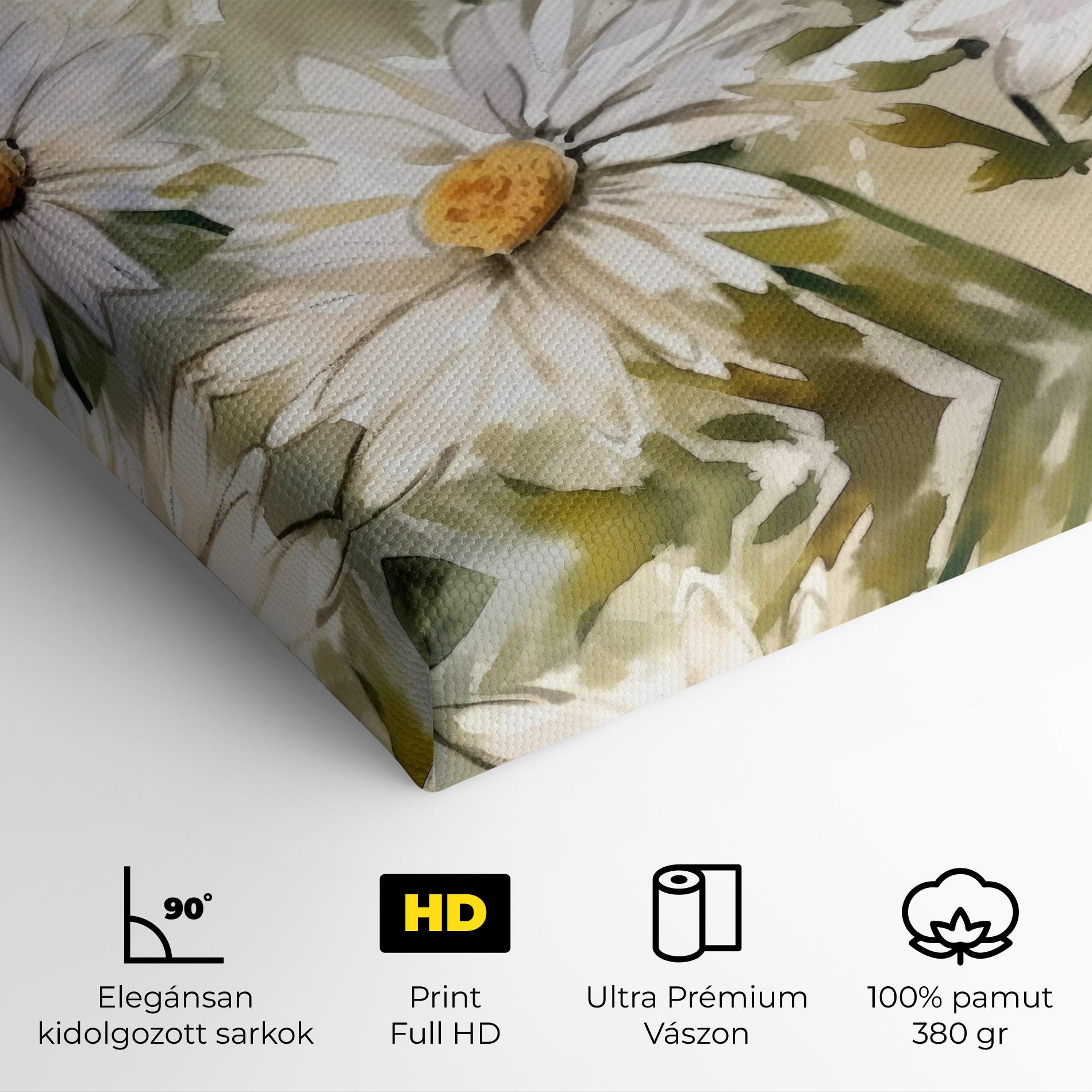 Vászonkép Daisy Painting mockup 4