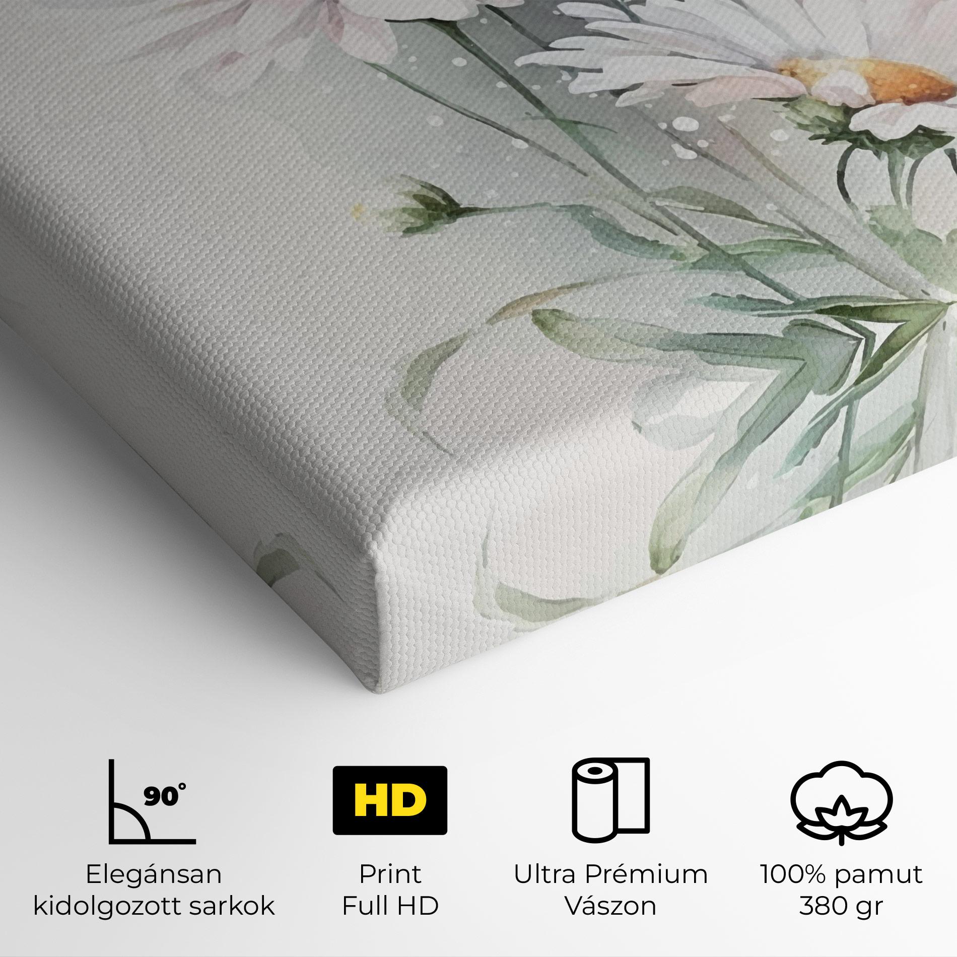 Vászonkép Dreamy White Daisy mockup 4