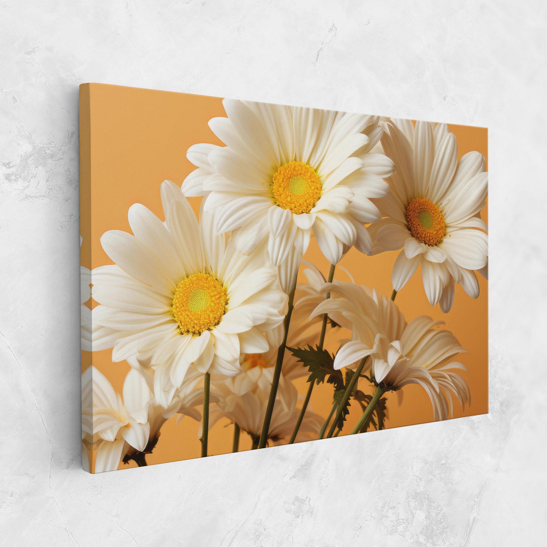 Vászonkép Daisy On Orange mockup 1