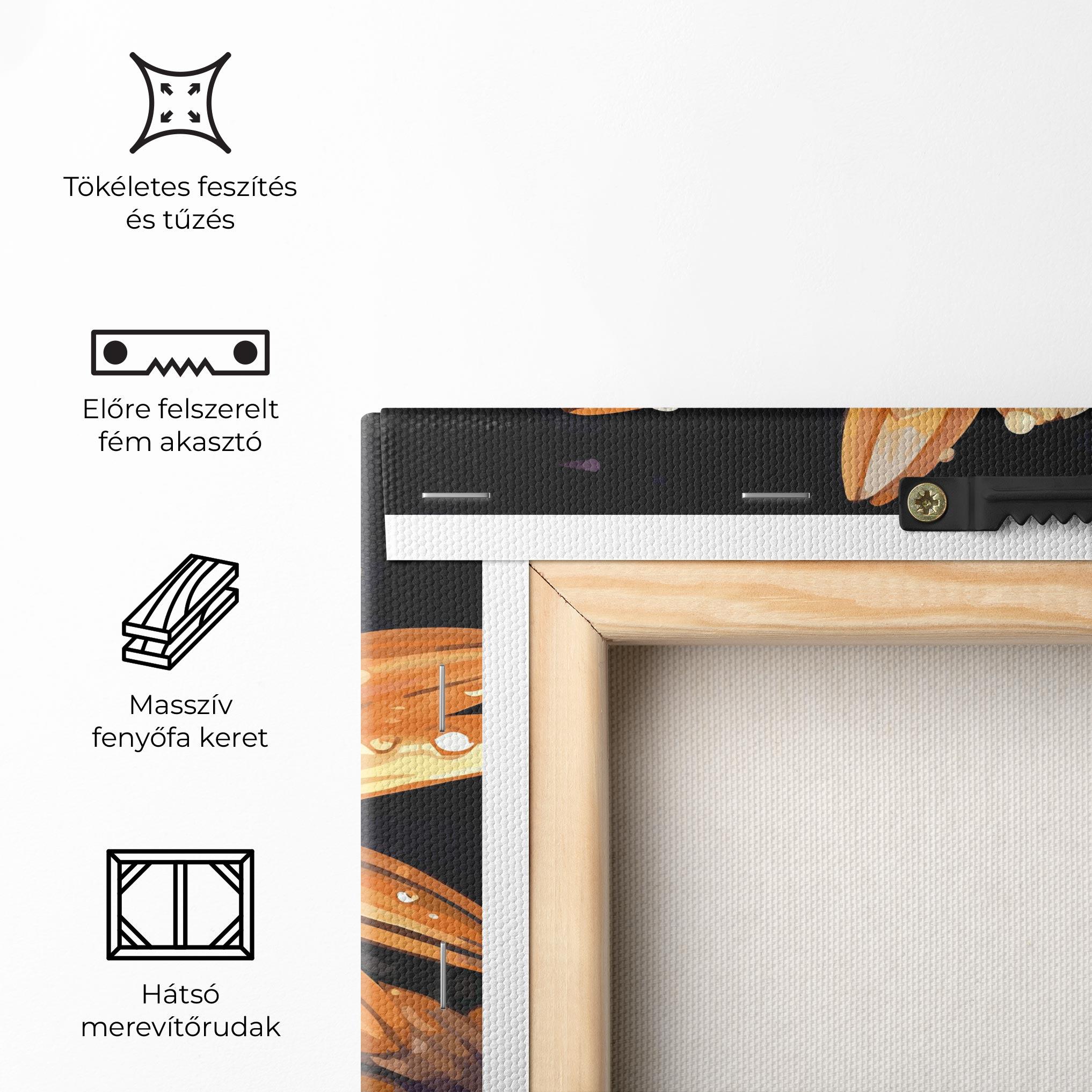 Vászonkép Orange Pretty Daisy mockup 5