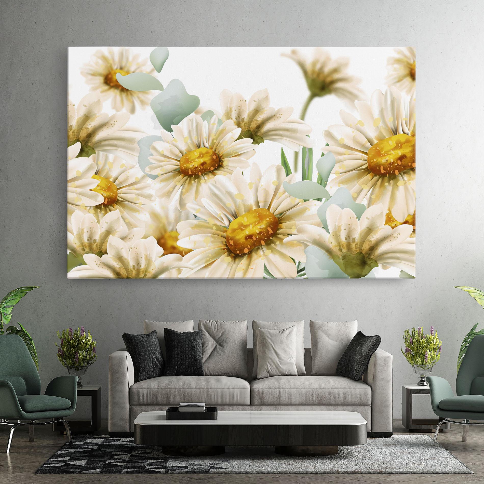 Vászonkép Beautiful Daisy Art mockup 7
