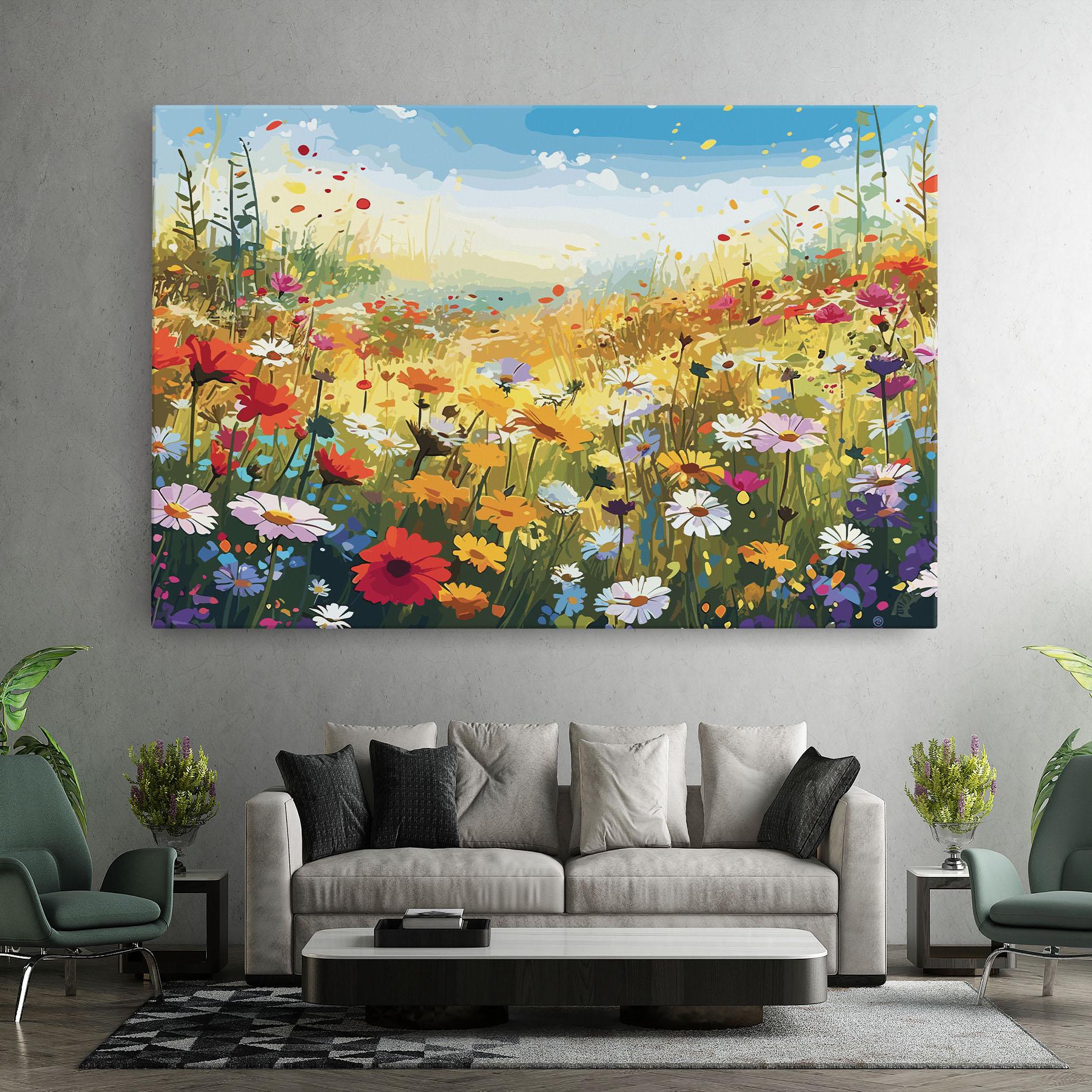 Vászonkép Colorful Daisy Mix mockup 7