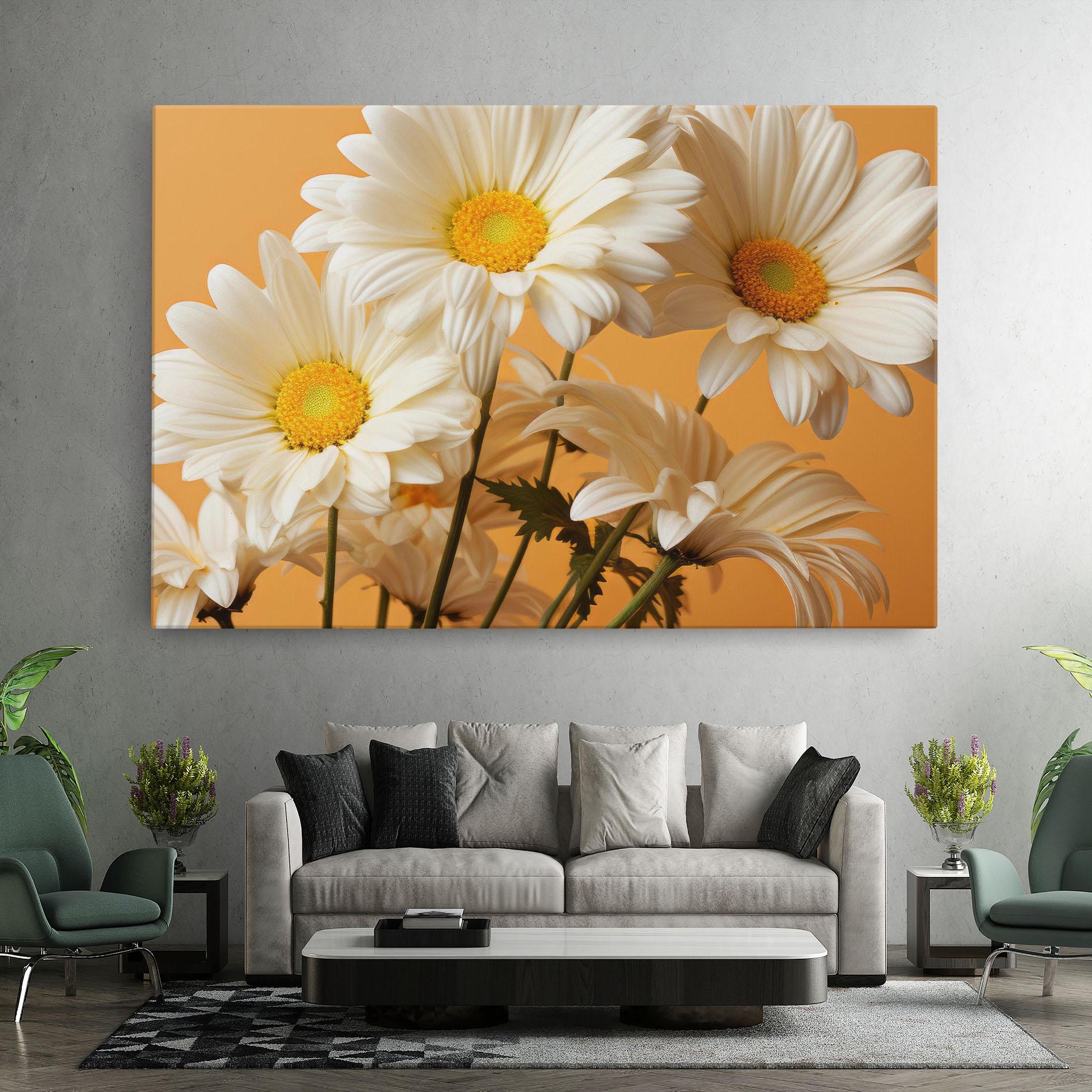 Vászonkép Daisy On Orange mockup 7