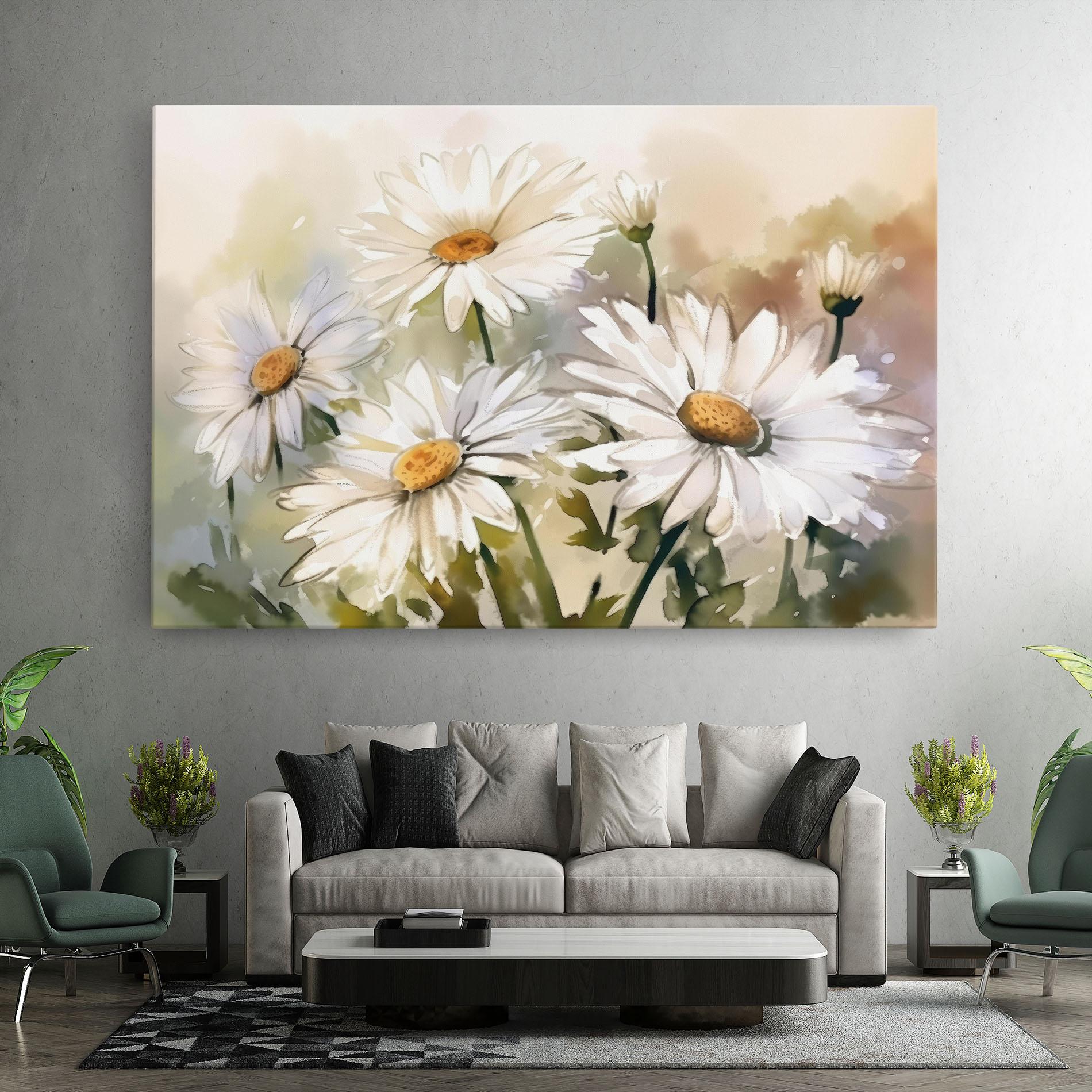 Vászonkép Daisy Painting mockup 7