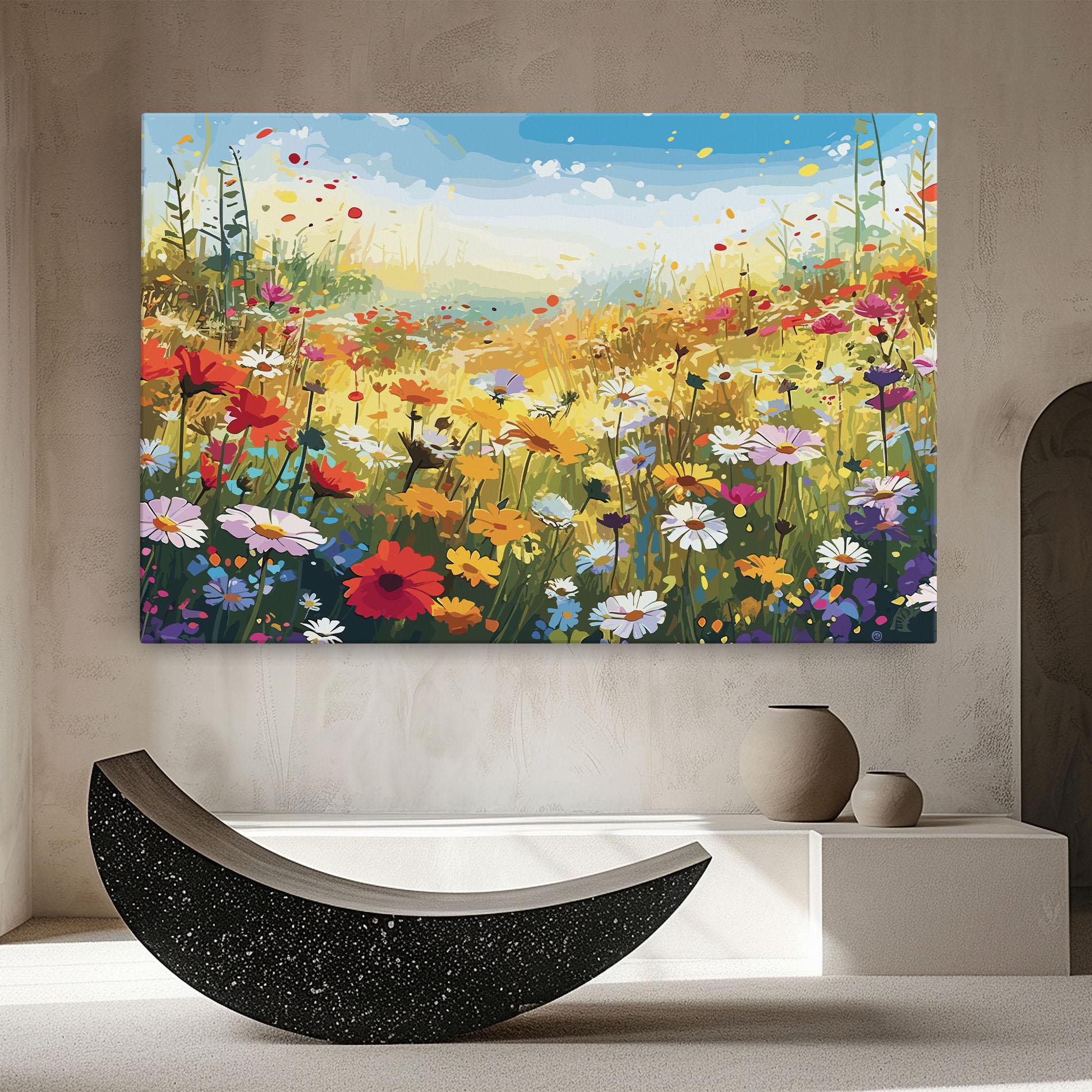 Vászonkép Colorful Daisy Mix mockup 8