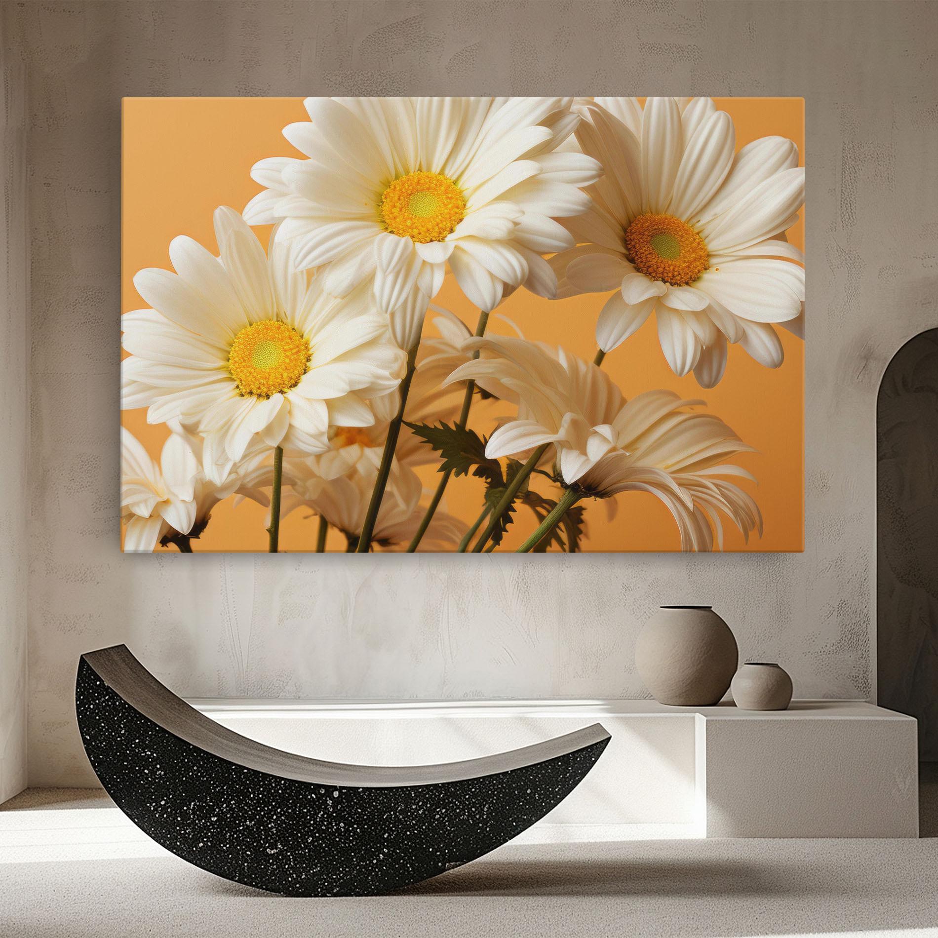 Vászonkép Daisy On Orange mockup 8