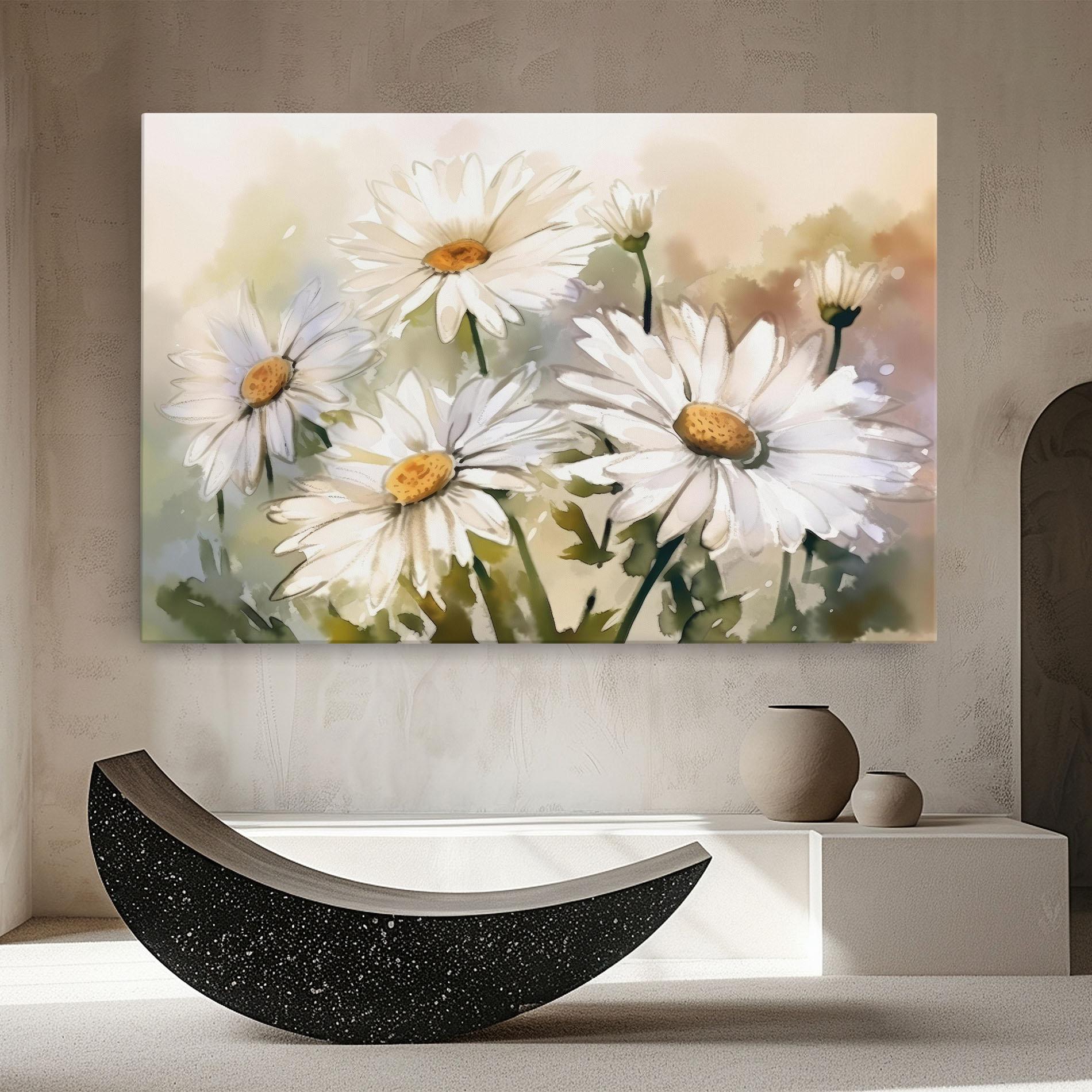 Vászonkép Daisy Painting mockup 8