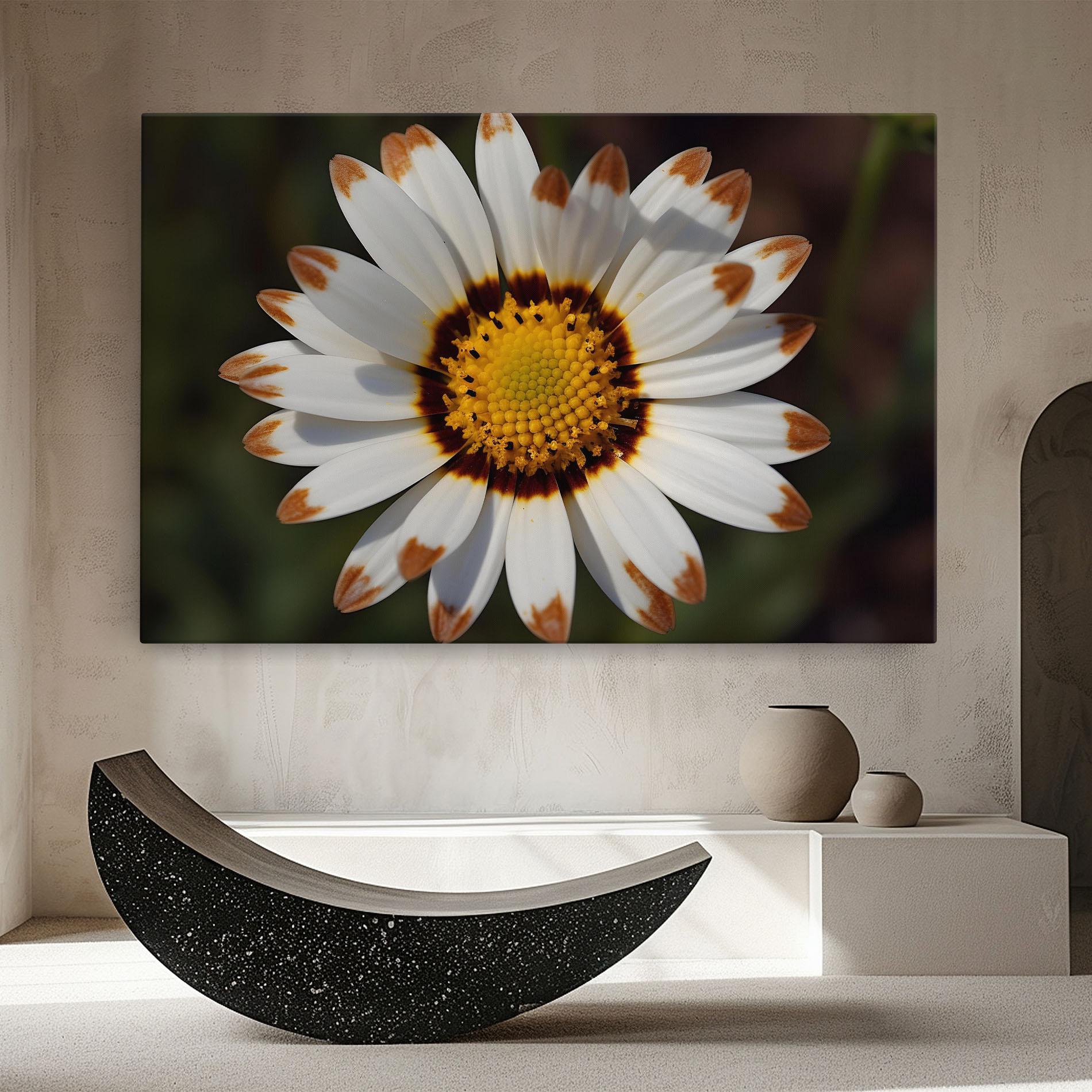 Vászonkép White Brown Daisy mockup 8