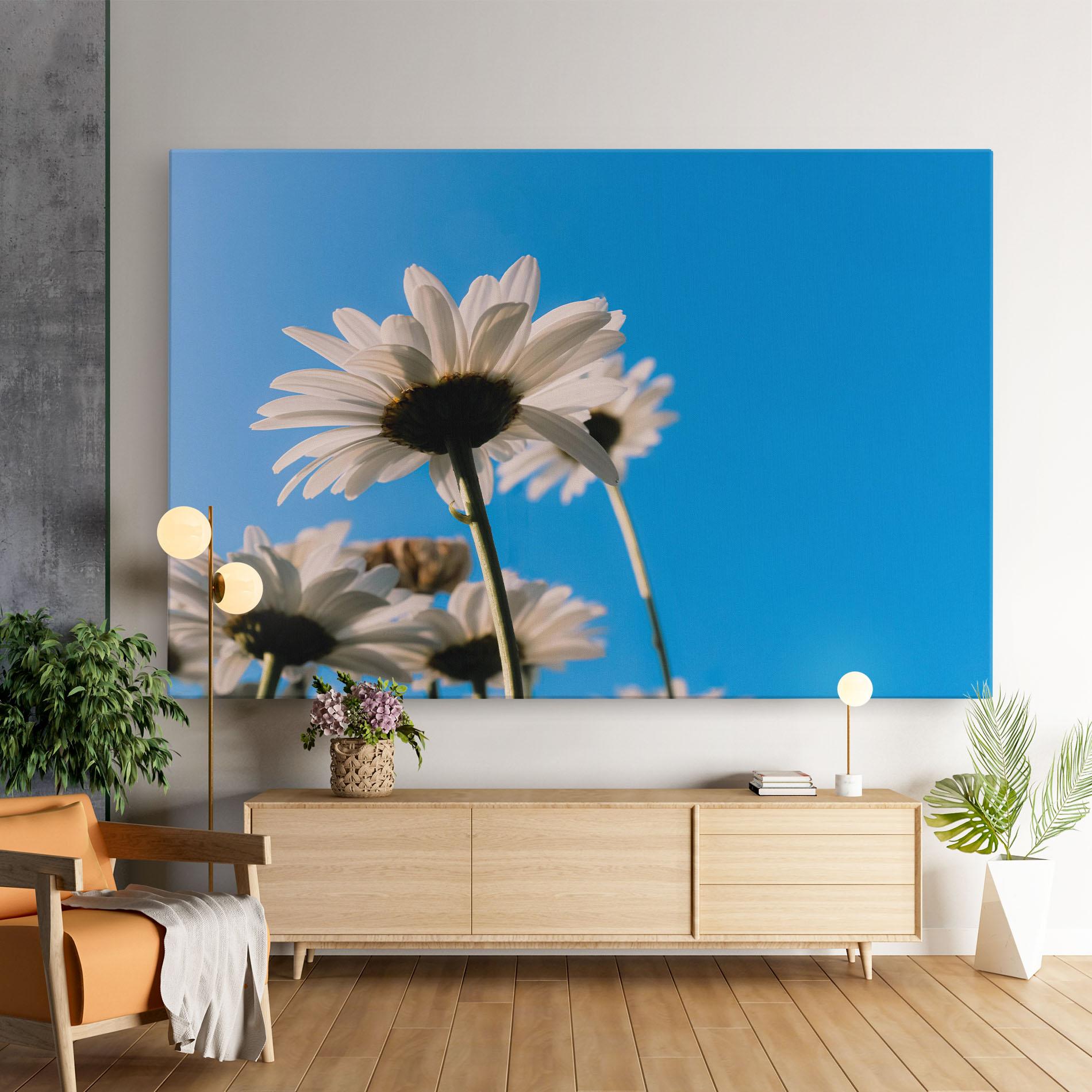 Vászonkép Blue Sky Daisy mockup 9