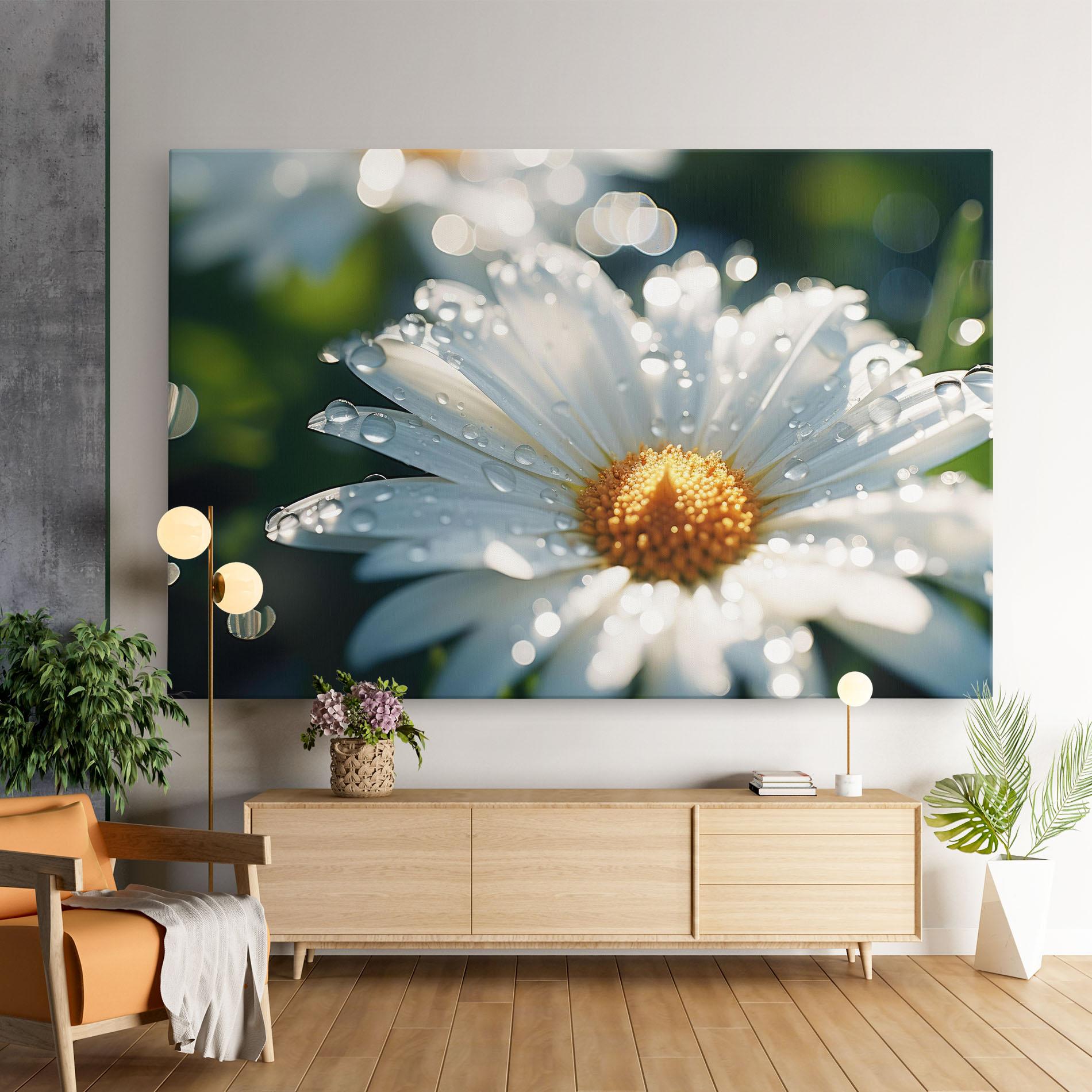 Vászonkép Daisy After Rain Close Up mockup 9