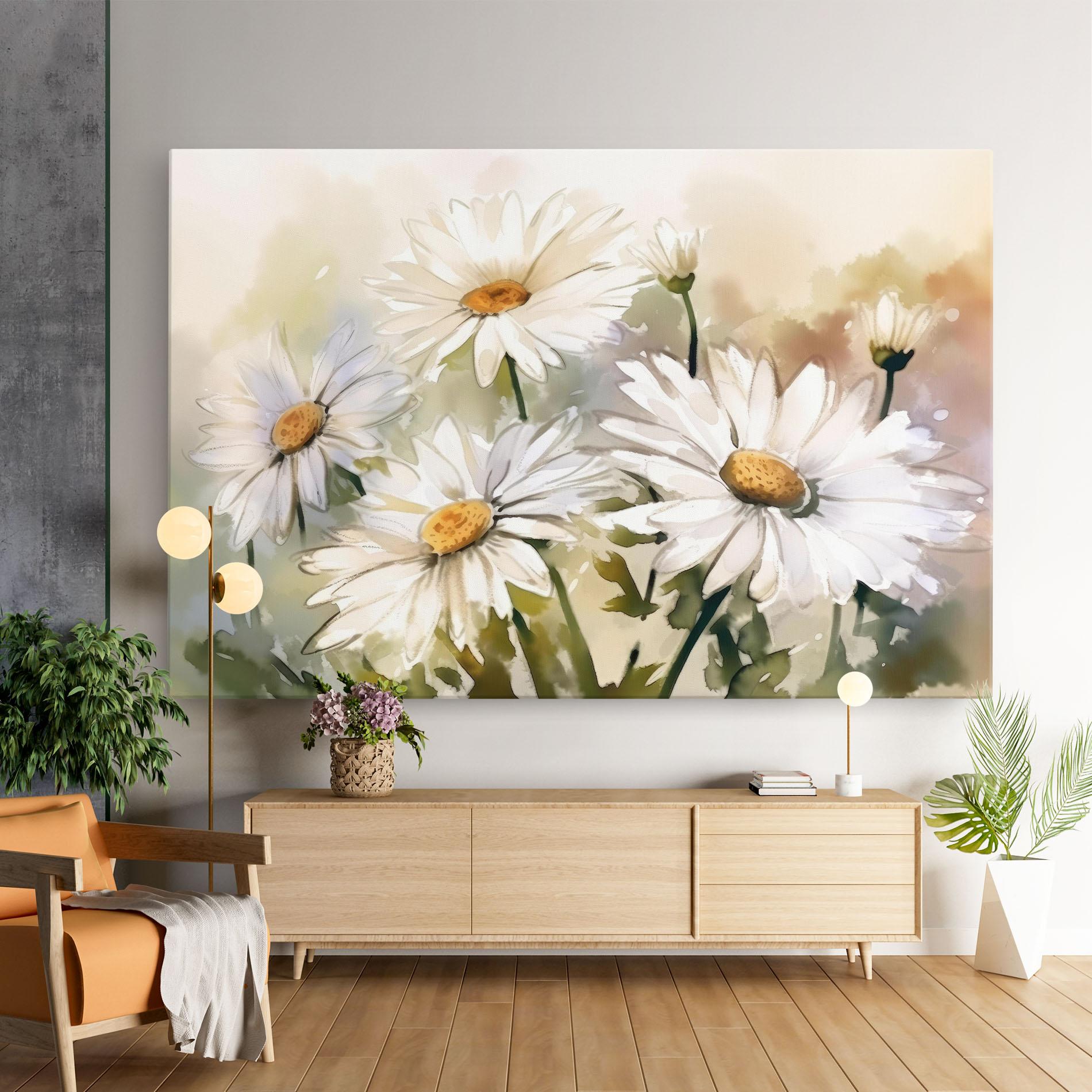 Vászonkép Daisy Painting mockup 9