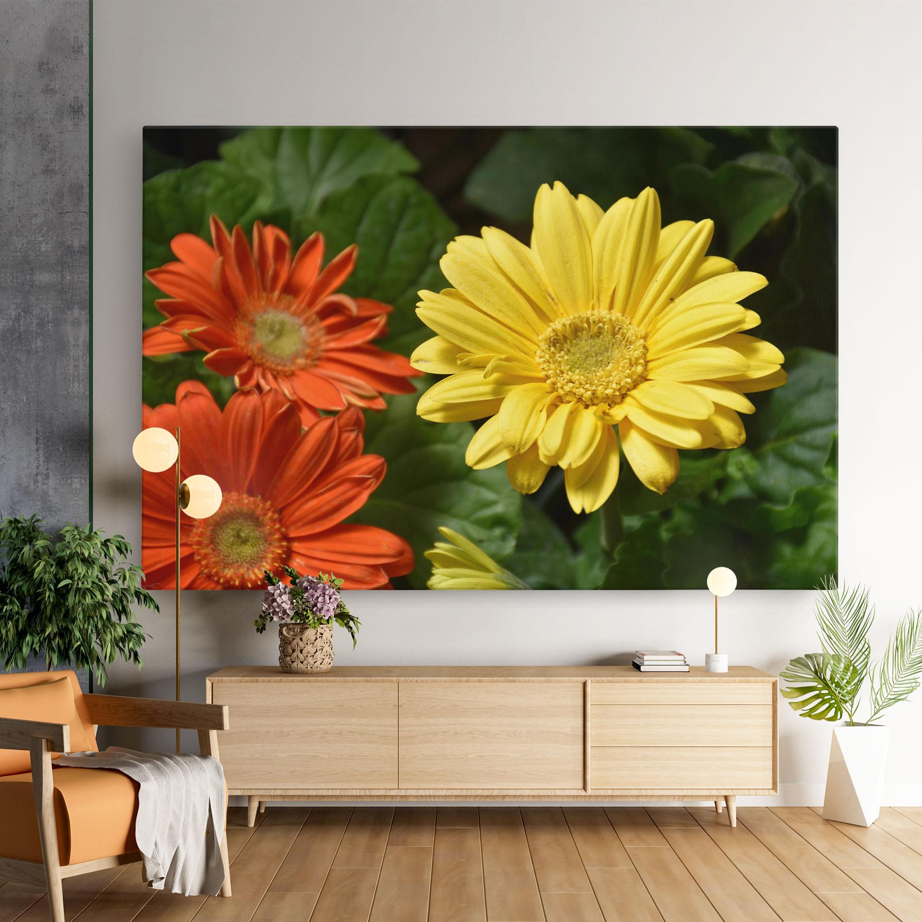 Vászonkép Orange Yellow Daisy mockup 9