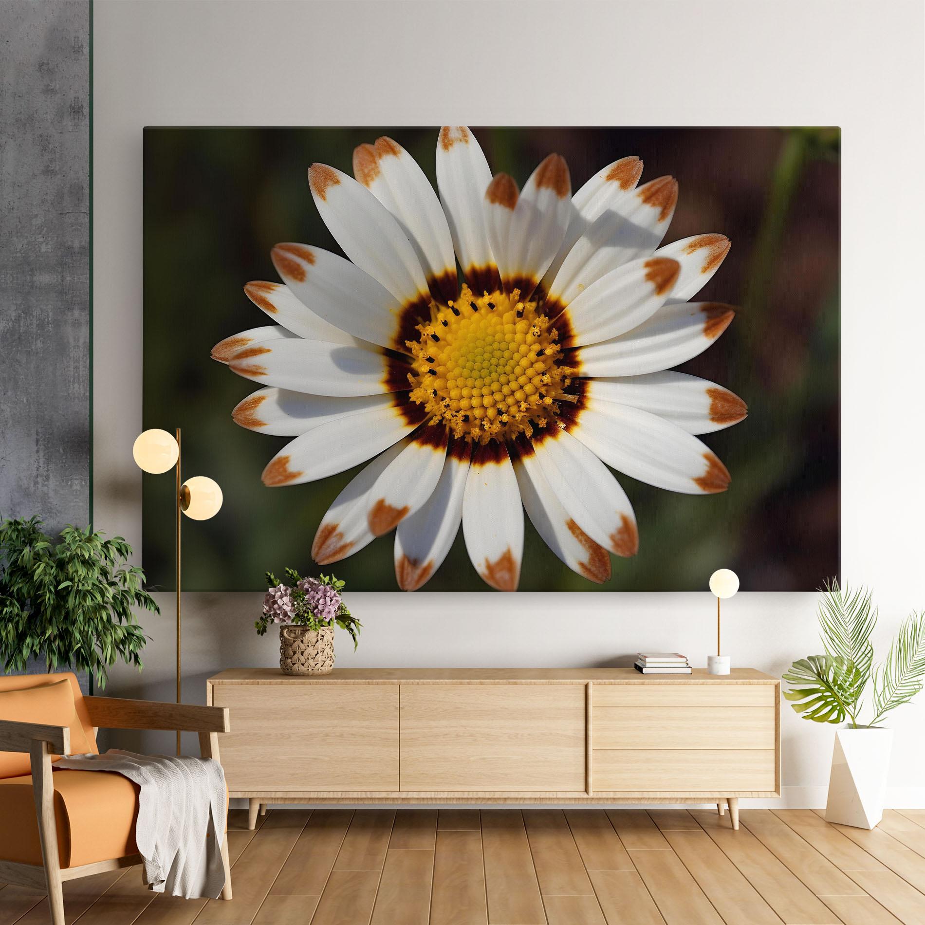 Vászonkép White Brown Daisy mockup 9