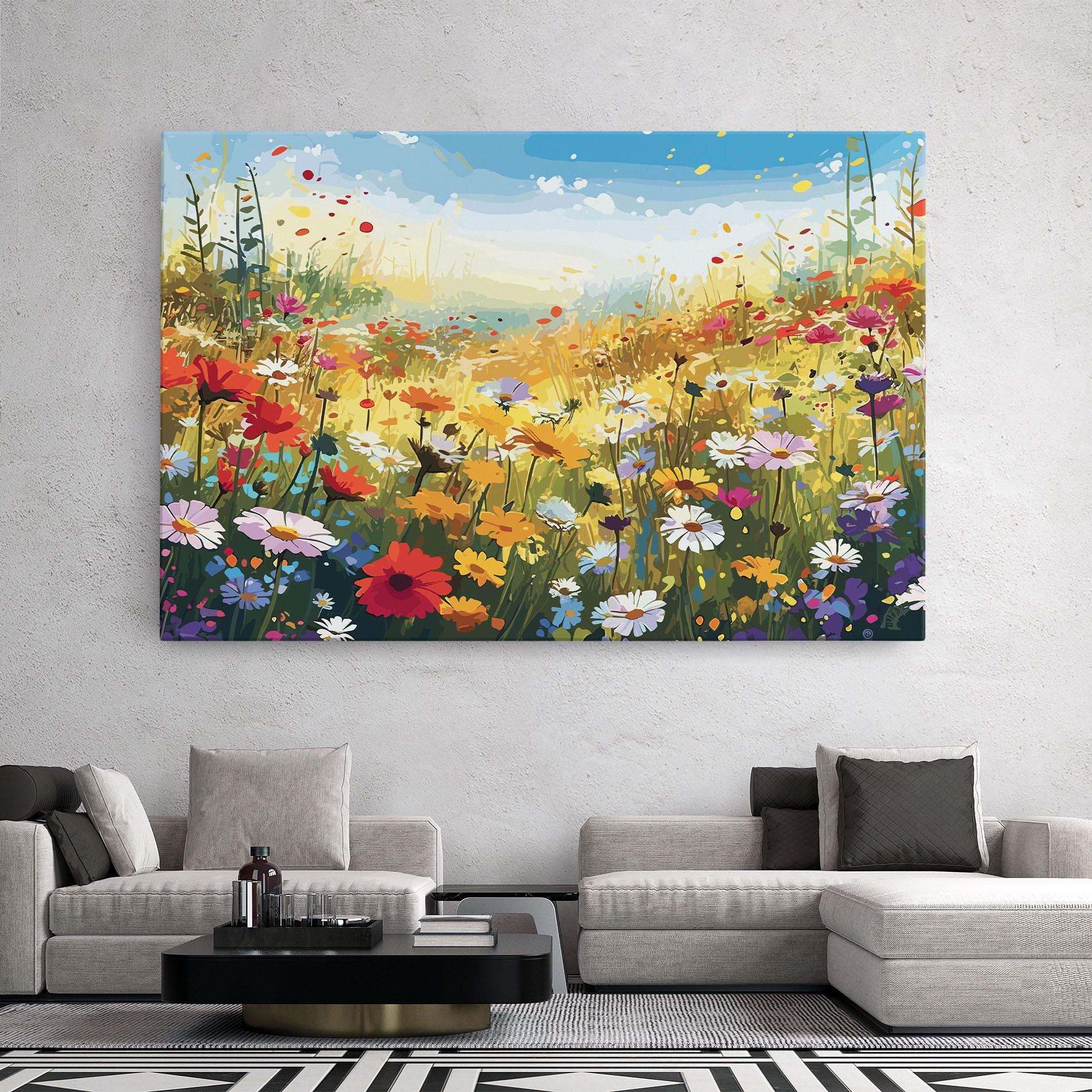 Vászonkép Colorful Daisy Mix mockup 2