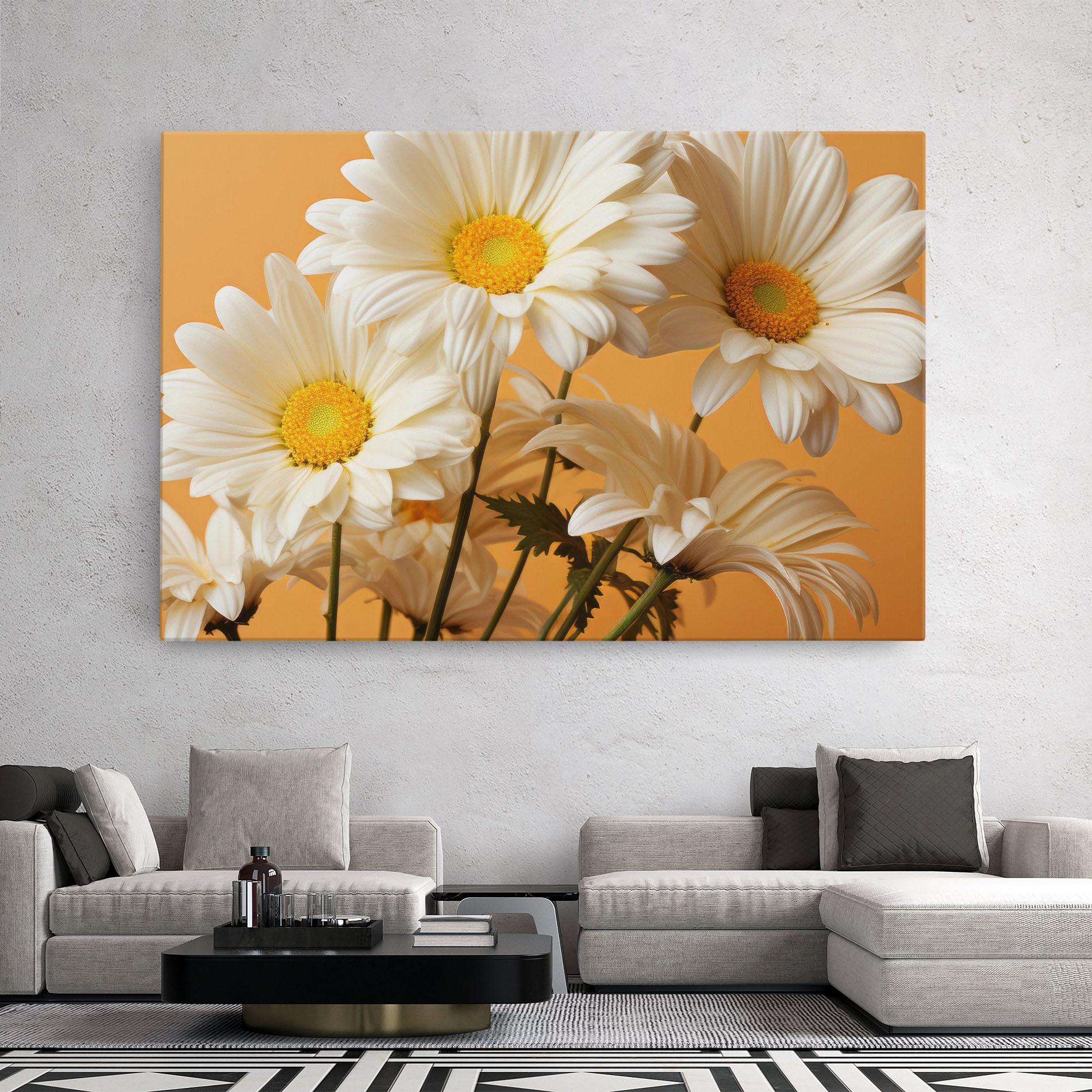Vászonkép Daisy On Orange mockup 2