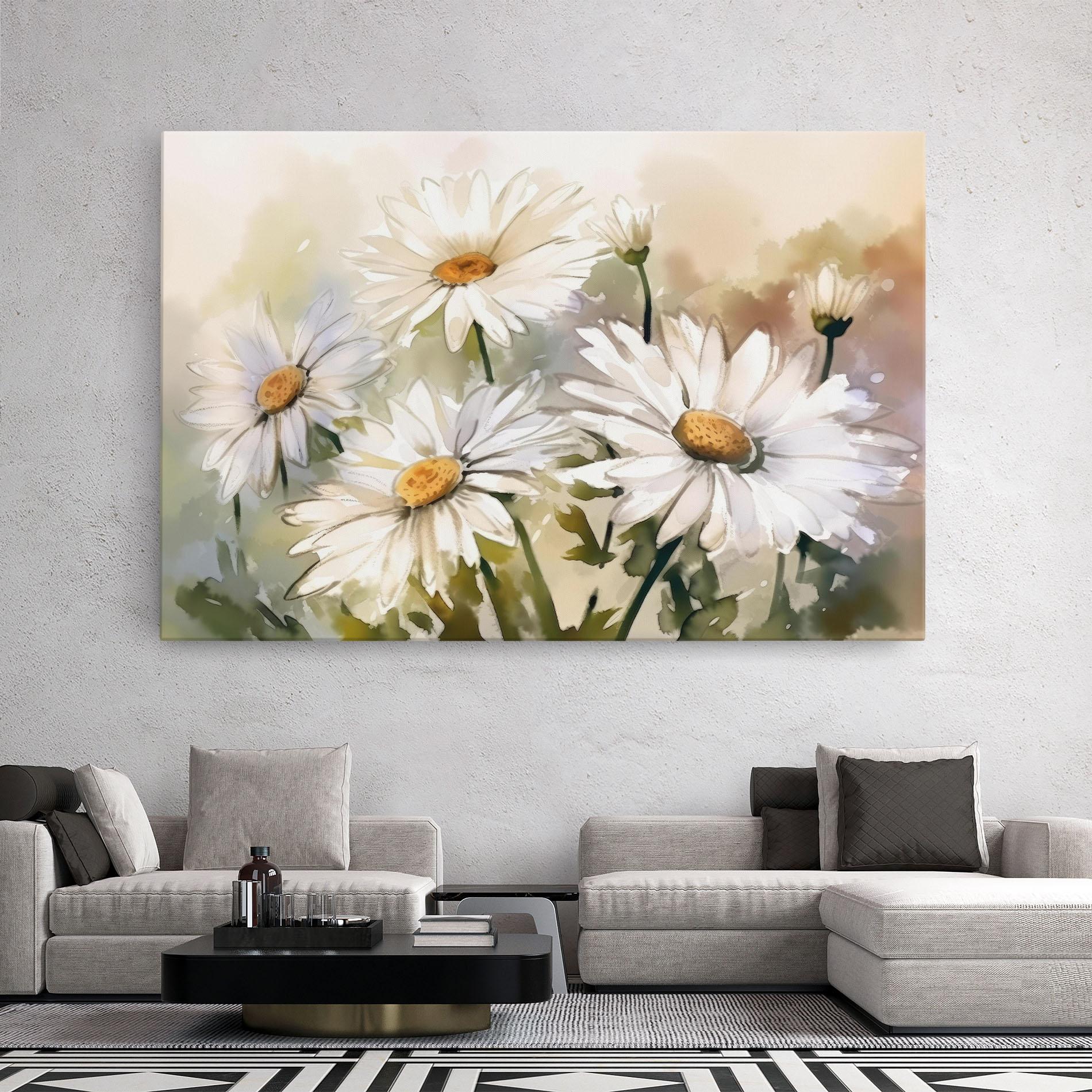 Vászonkép Daisy Painting mockup 2