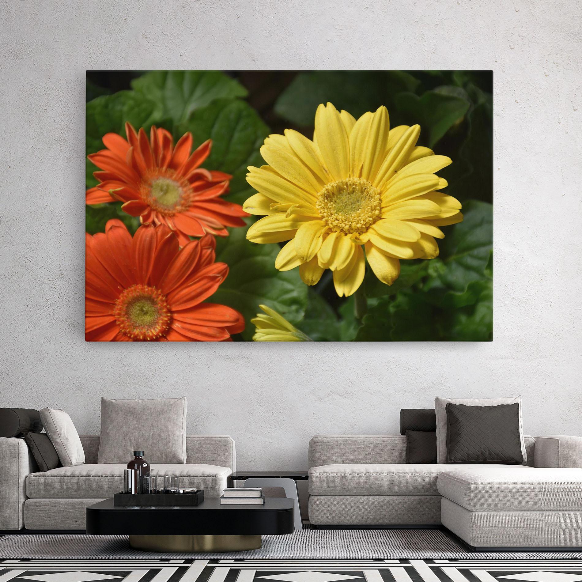 Vászonkép Orange Yellow Daisy mockup 2