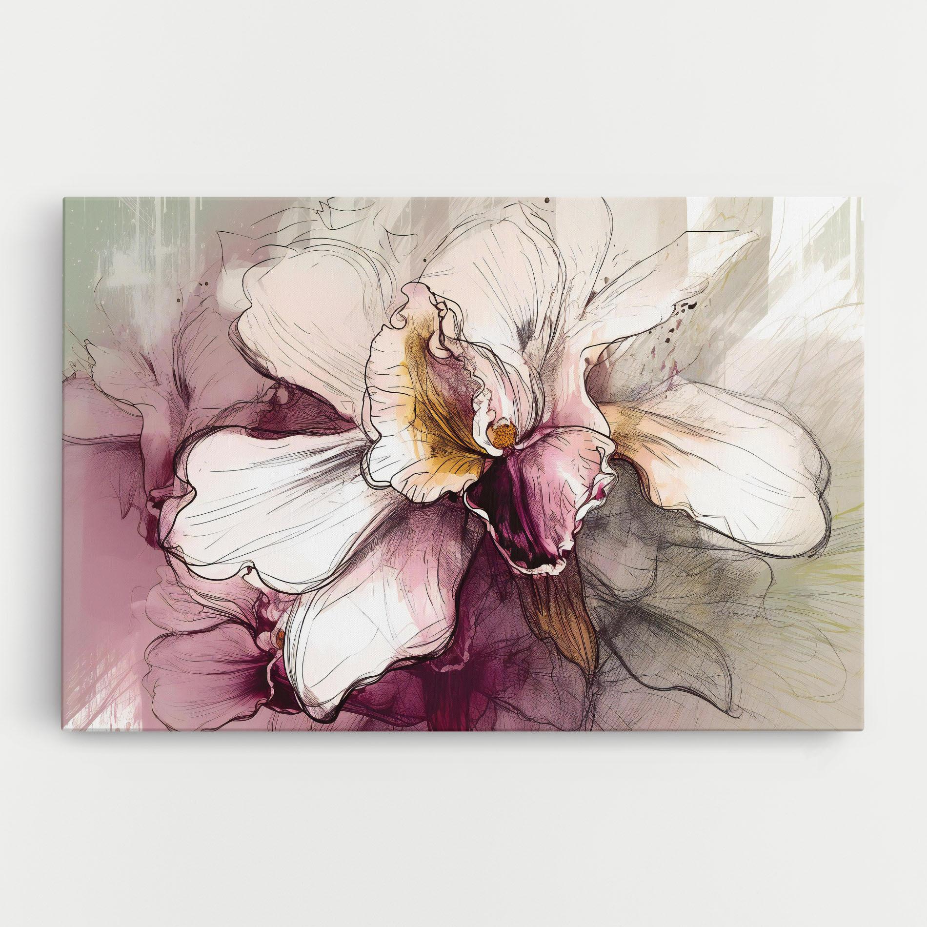 Vászonkép Painted Purple Orchid mockup 0