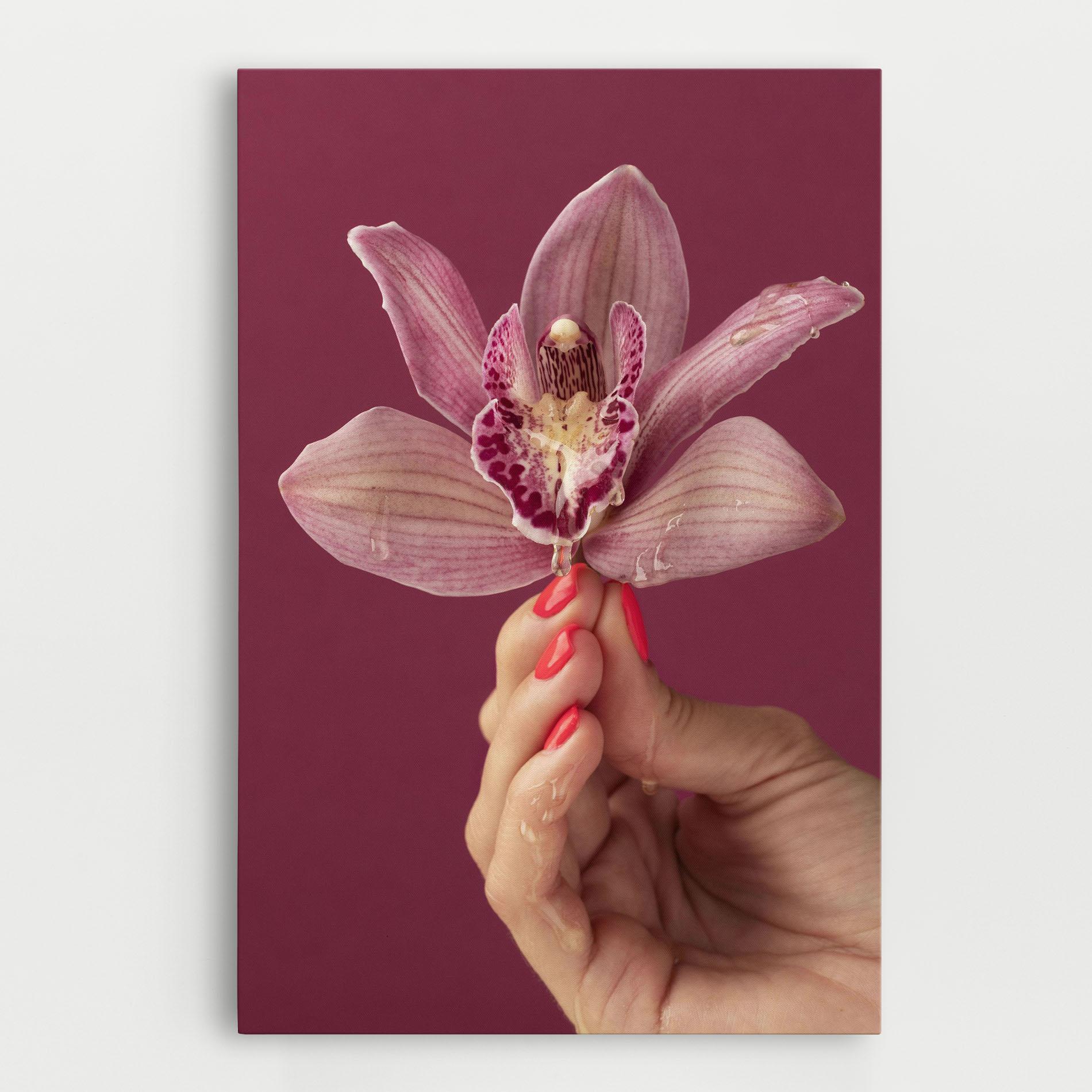 Vászonkép Orchid Holding mockup 0