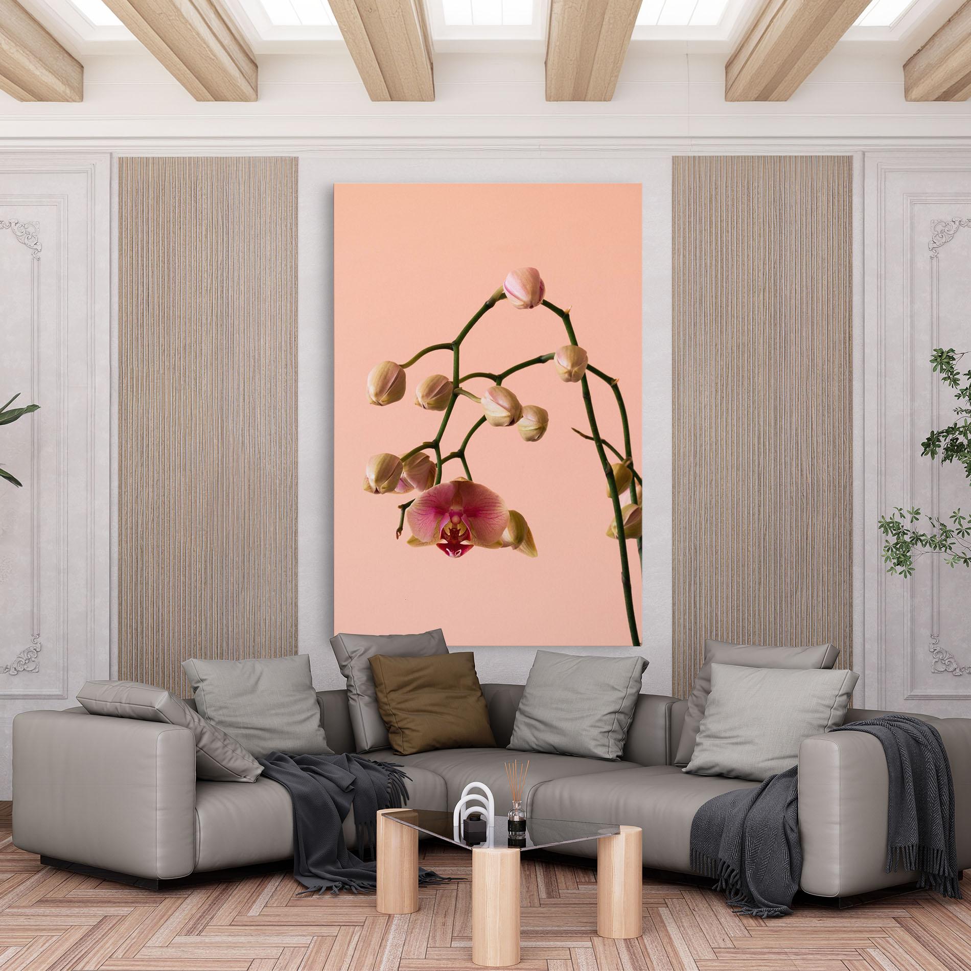 Vászonkép Orchids On Pink mockup 6
