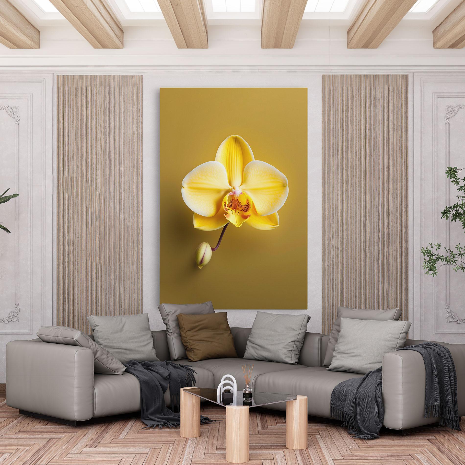 Vászonkép Pastel Yellow Orchid mockup 6