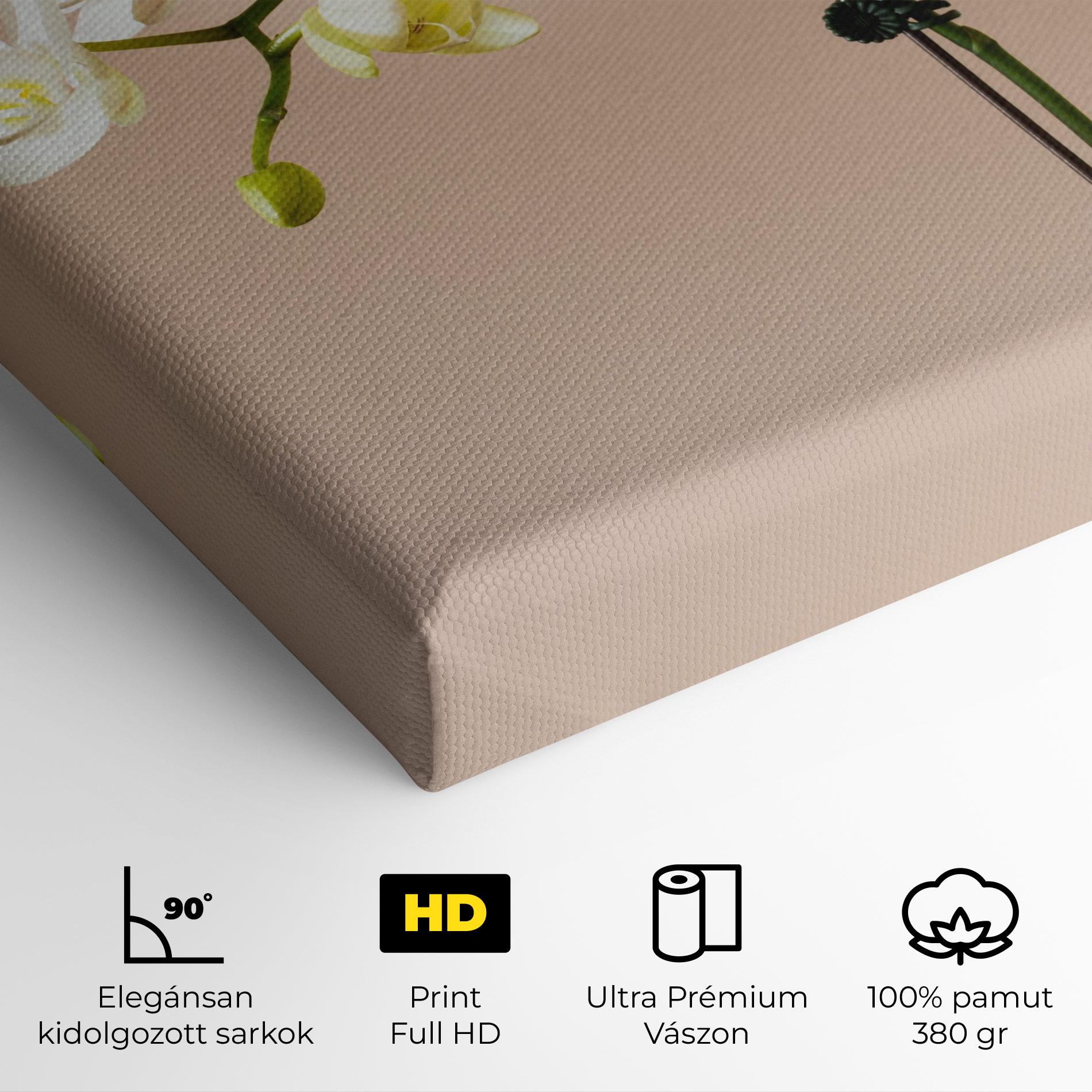 Vászonkép Cream Orchid On Pink mockup 4