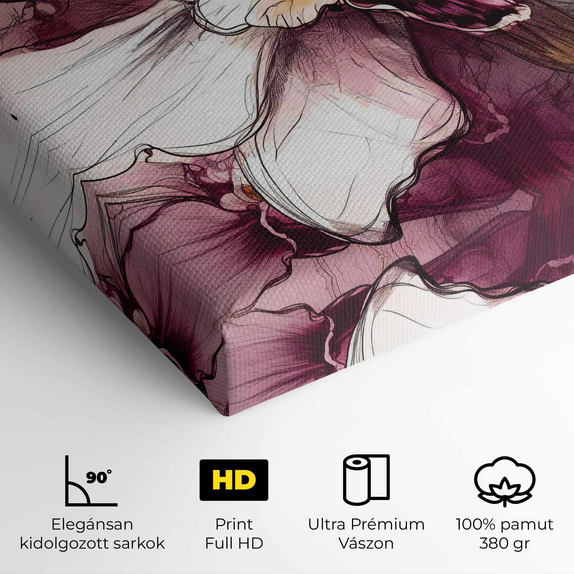 Vászonkép Painted Purple Orchid mockup 4