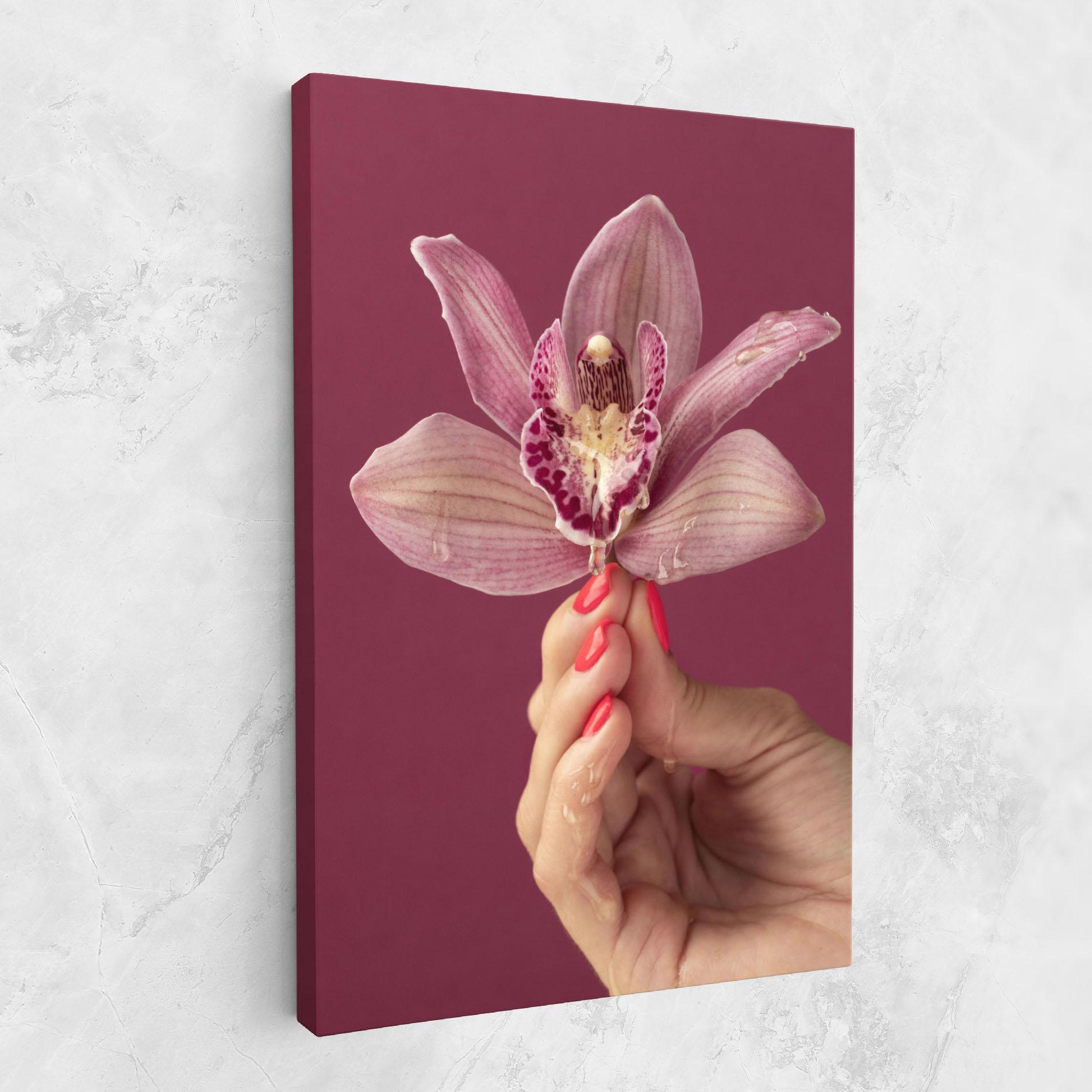 Vászonkép Orchid Holding mockup 1