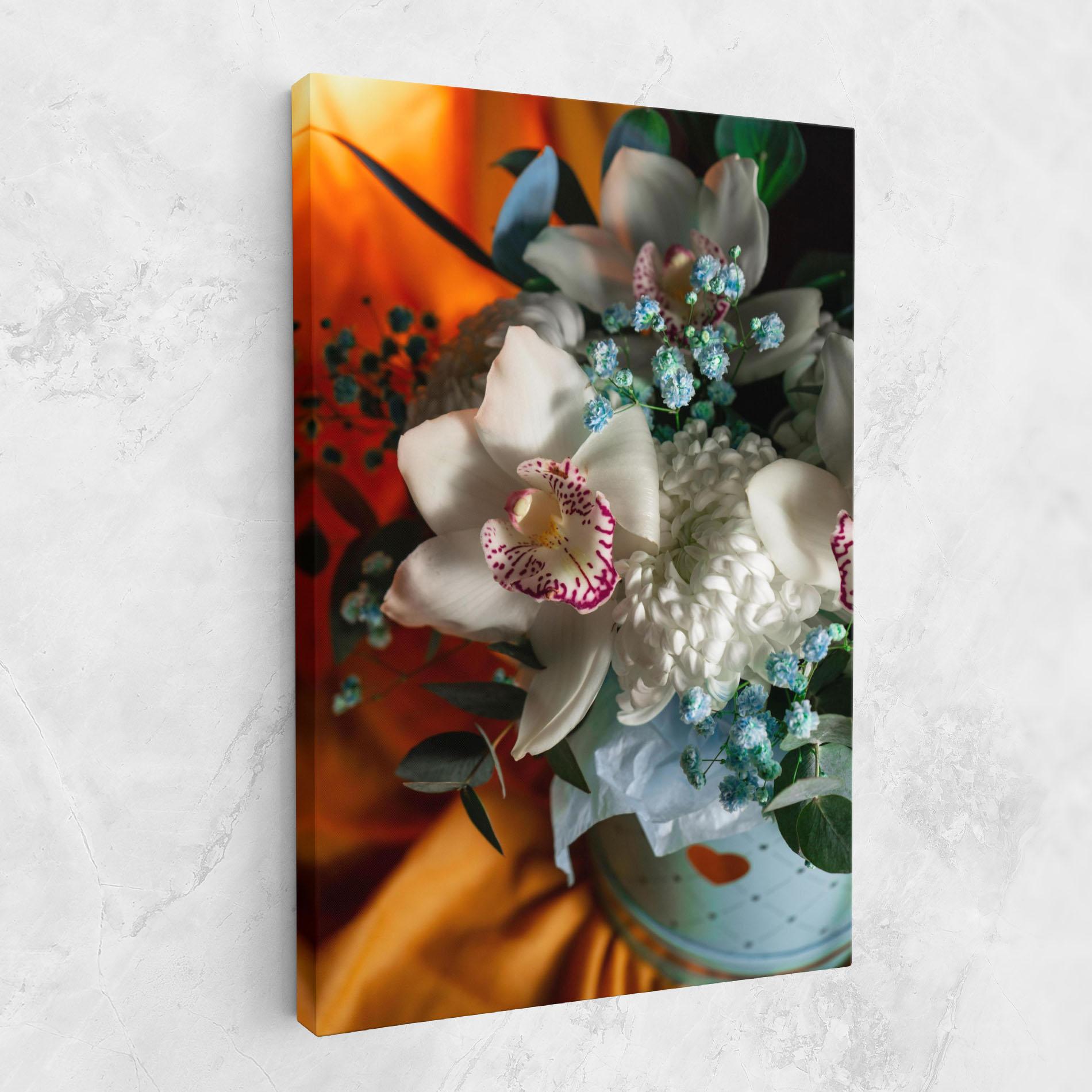 Vászonkép Orchid In Vase mockup 1