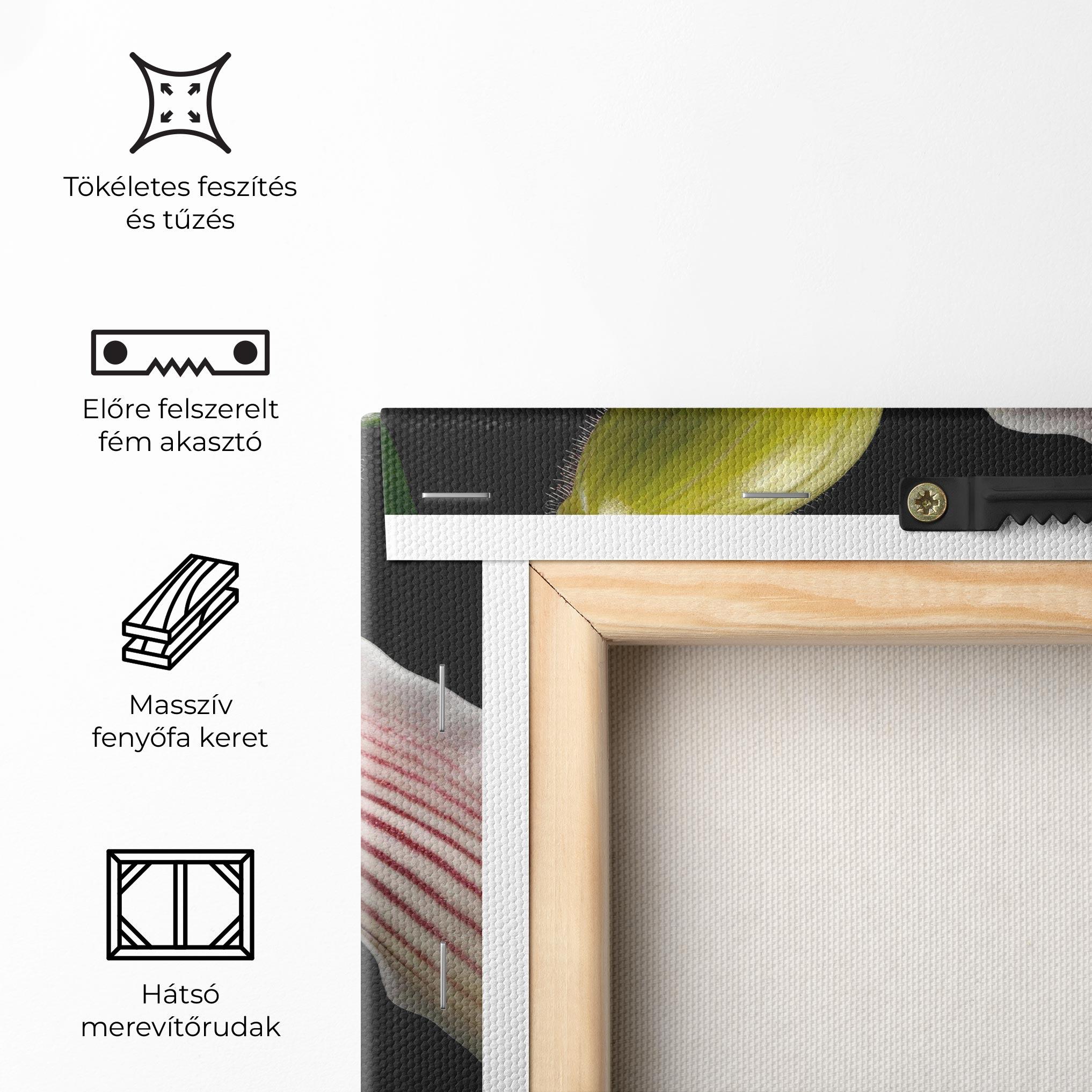 Vászonkép Orchid On Black mockup 5