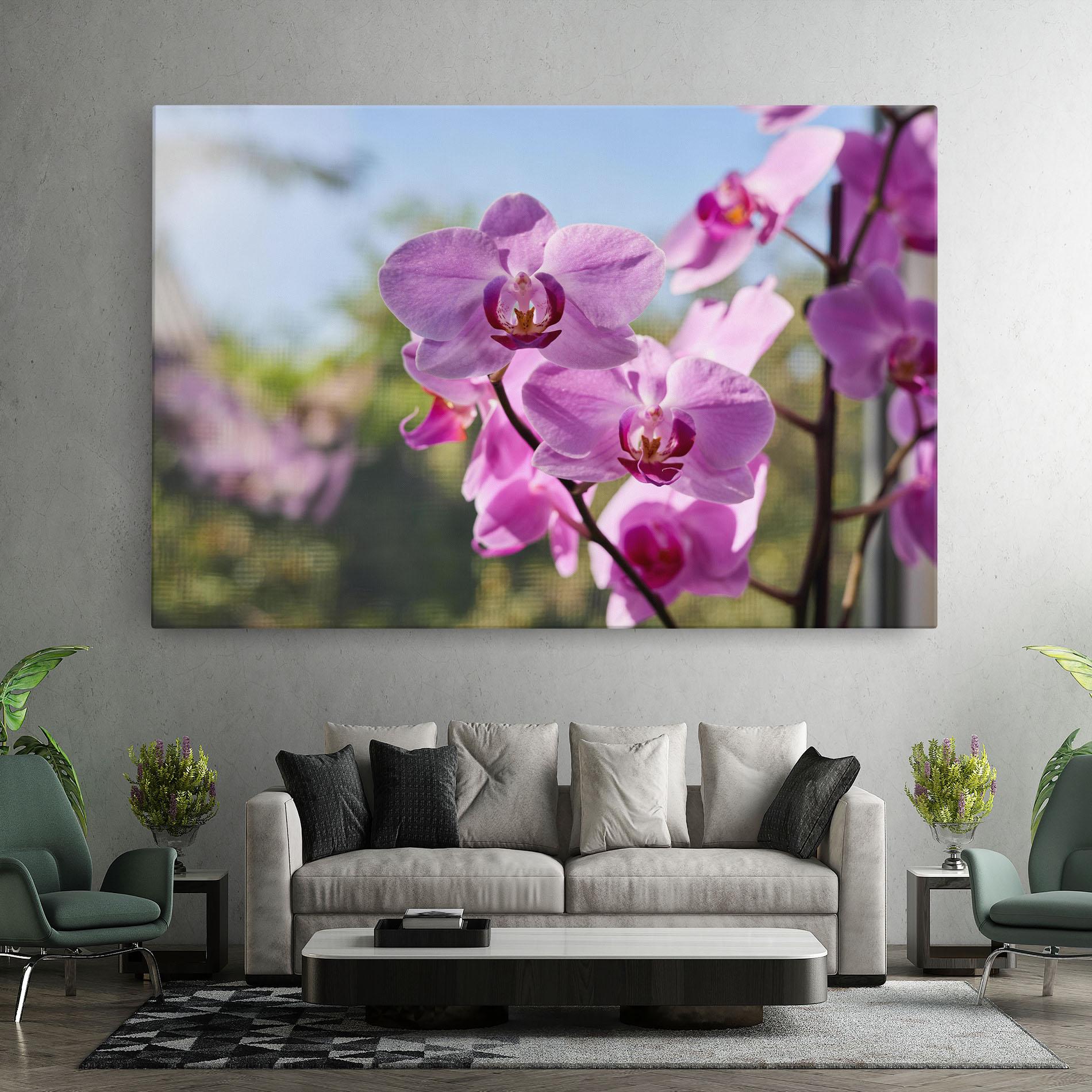 Vászonkép Orchids In The Garden mockup 7