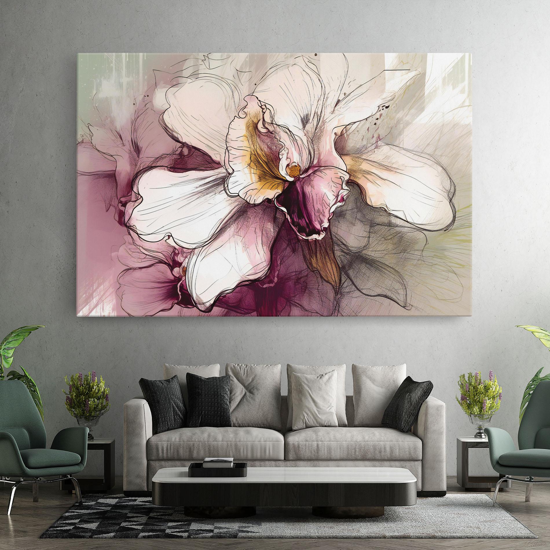 Vászonkép Painted Purple Orchid mockup 7