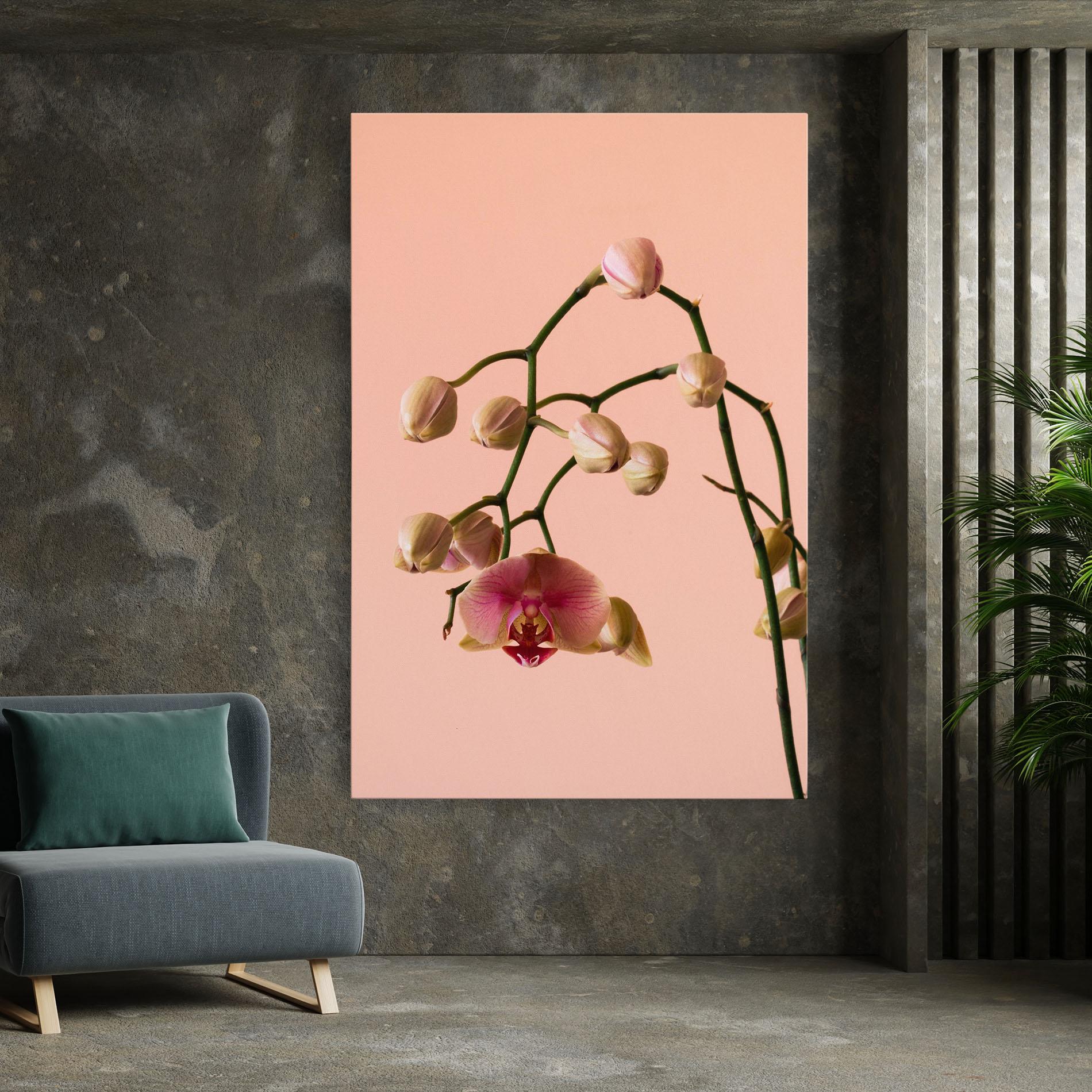 Vászonkép Orchids On Pink mockup 7