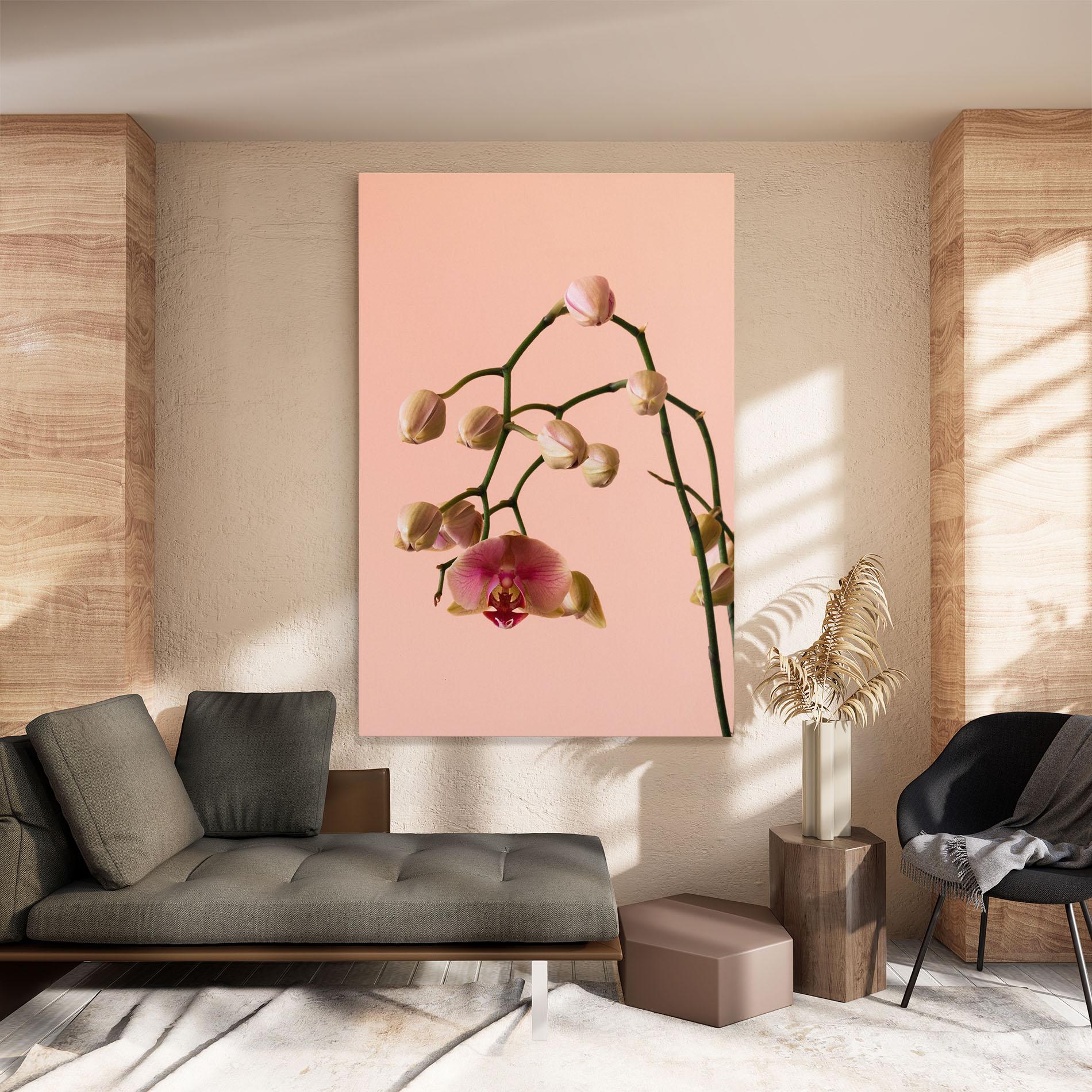 Vászonkép Orchids On Pink mockup 8