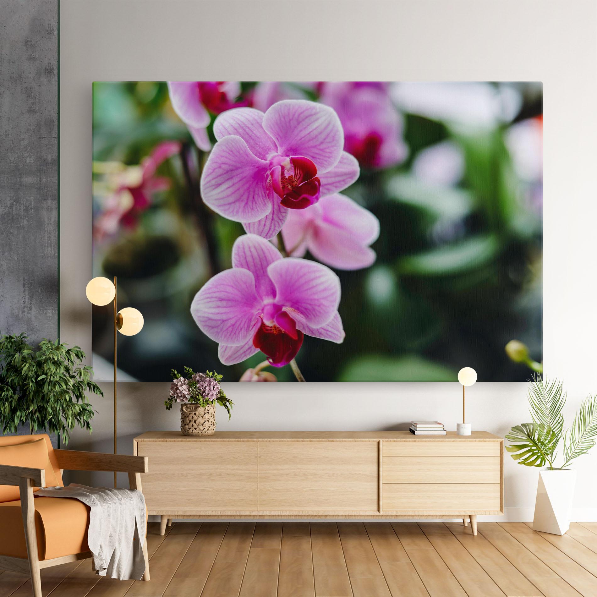 Vászonkép Garden Purple Orchids mockup 9