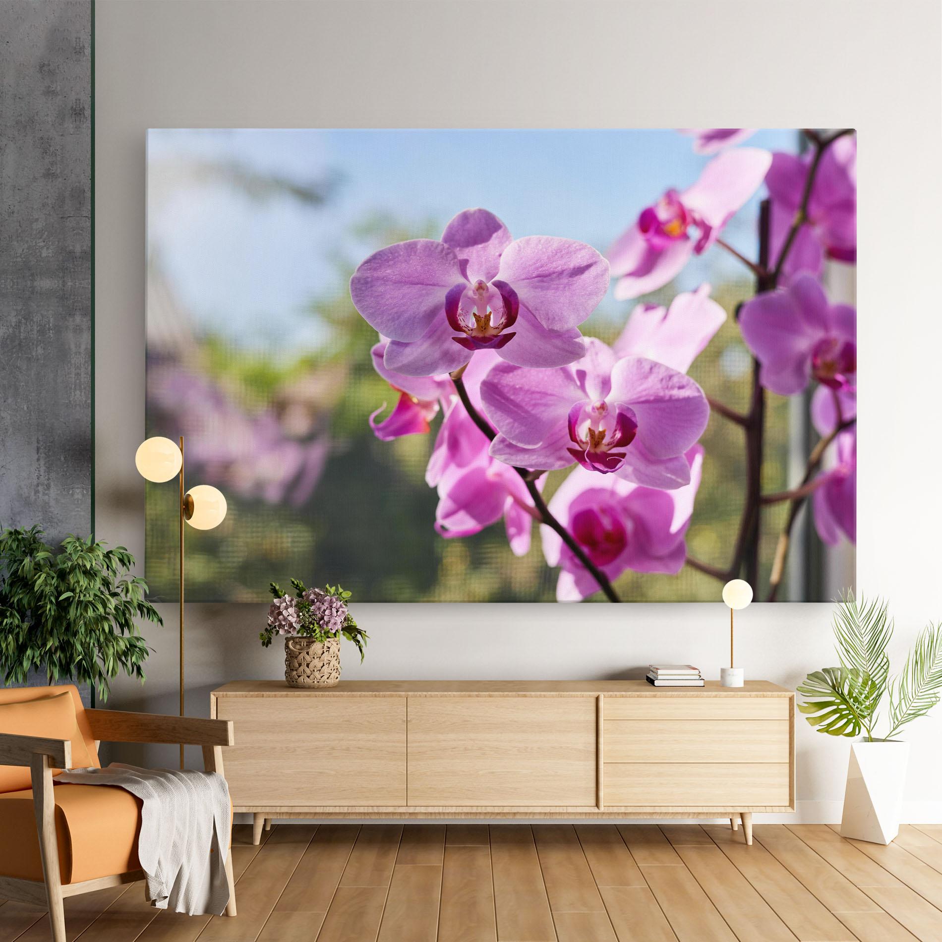 Vászonkép Orchids In The Garden mockup 9