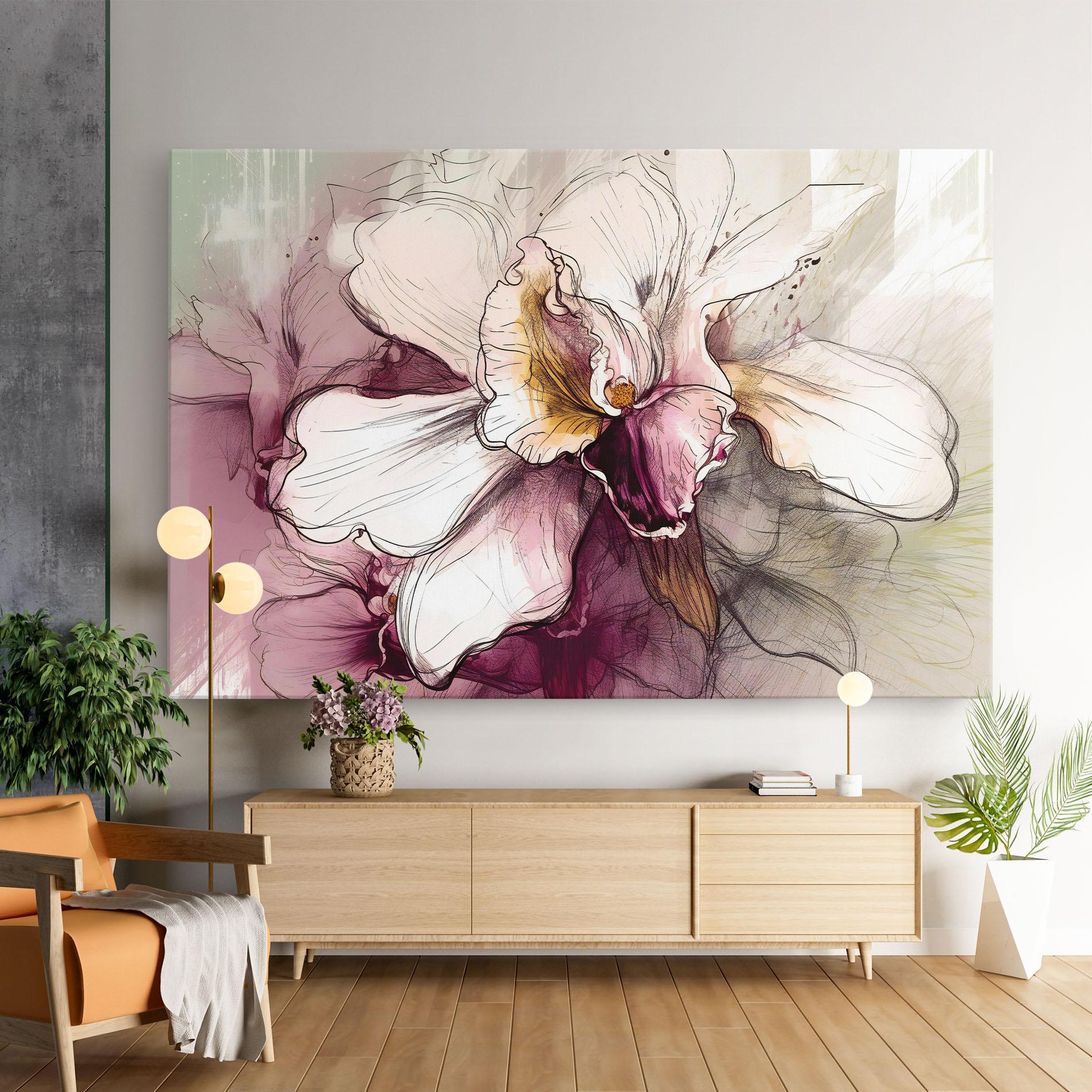 Vászonkép Painted Purple Orchid mockup 9