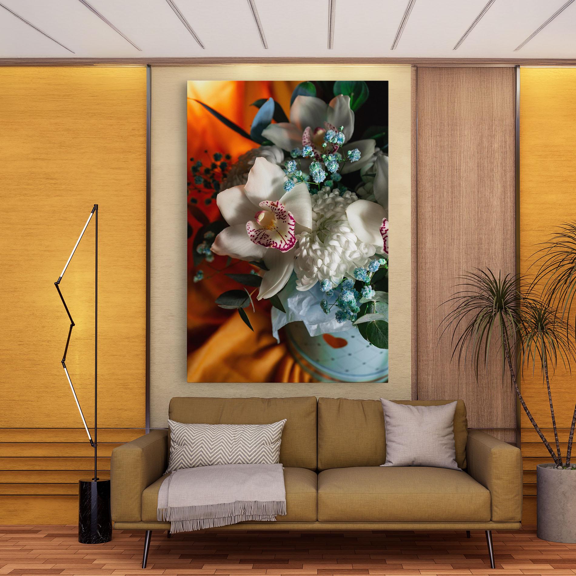 Vászonkép Orchid In Vase mockup 9