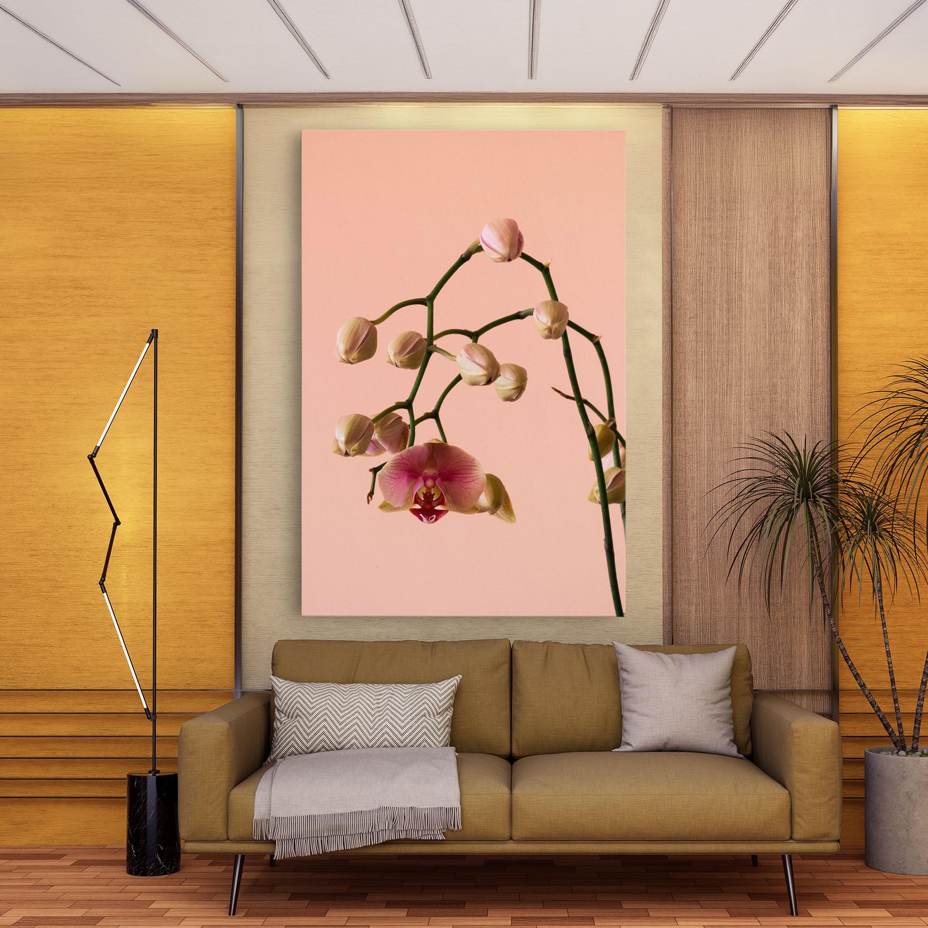 Vászonkép Orchids On Pink mockup 9