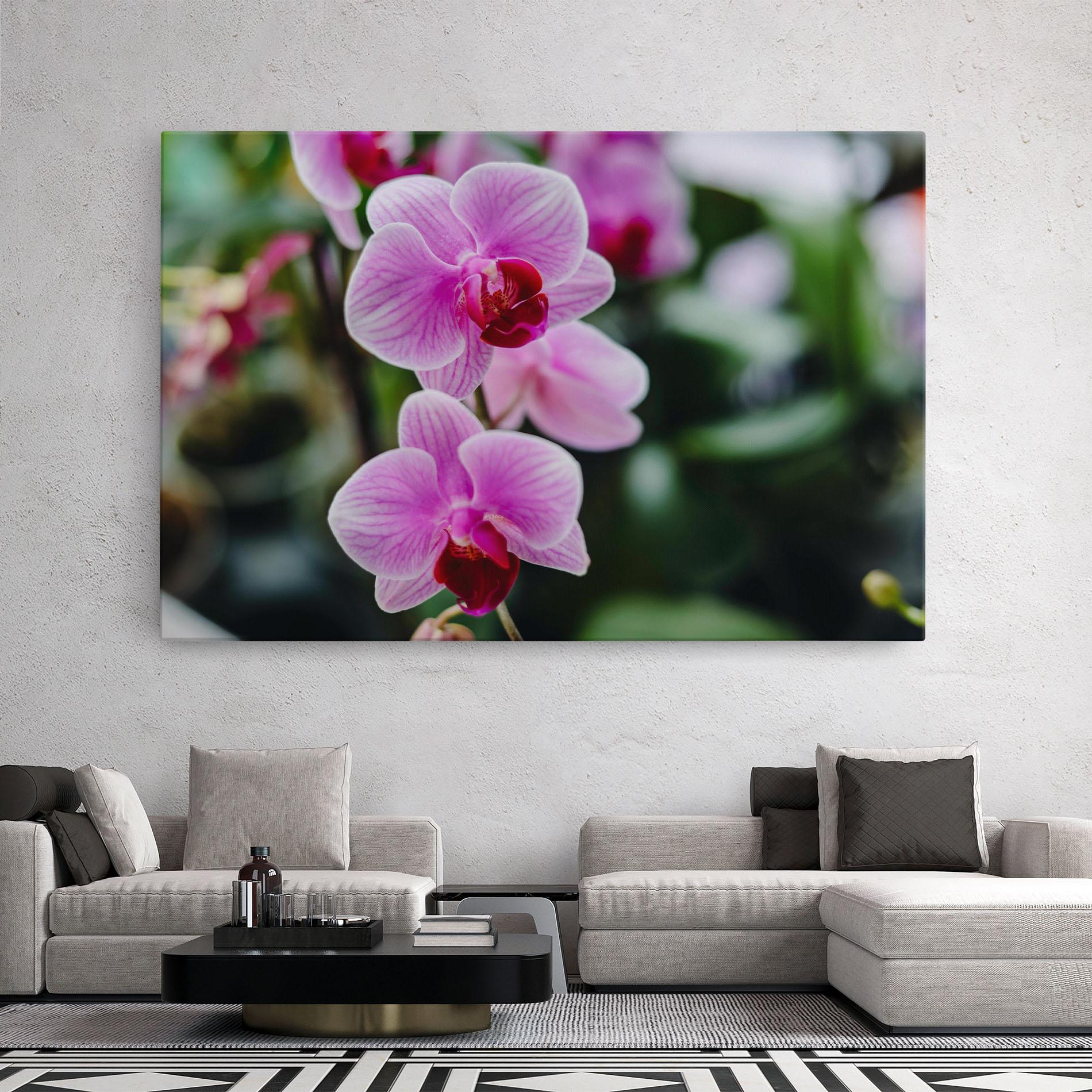 Vászonkép Garden Purple Orchids mockup 2